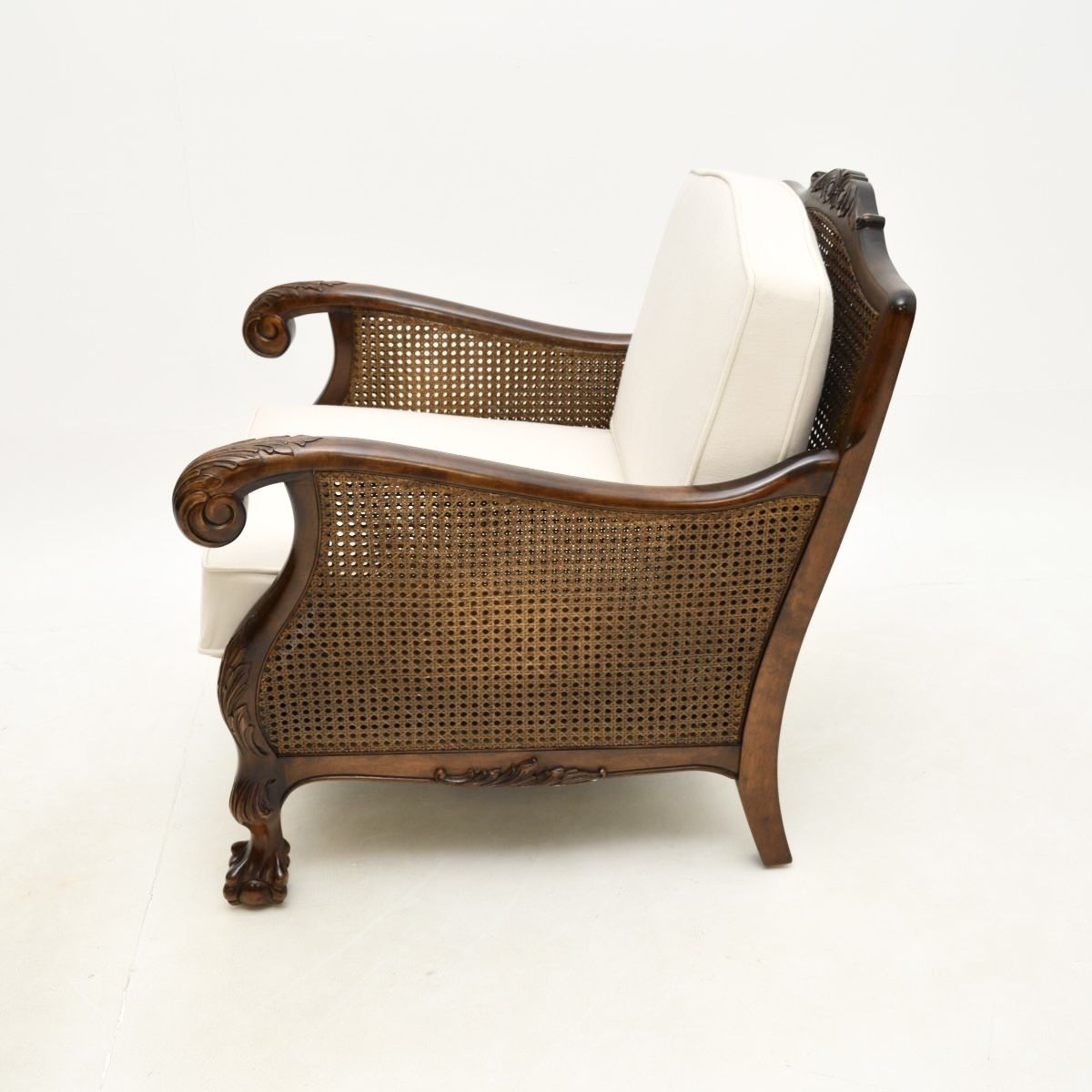 Pair Of Antique Swedish Satin Birch Bergère Armchairs photo 3185.0