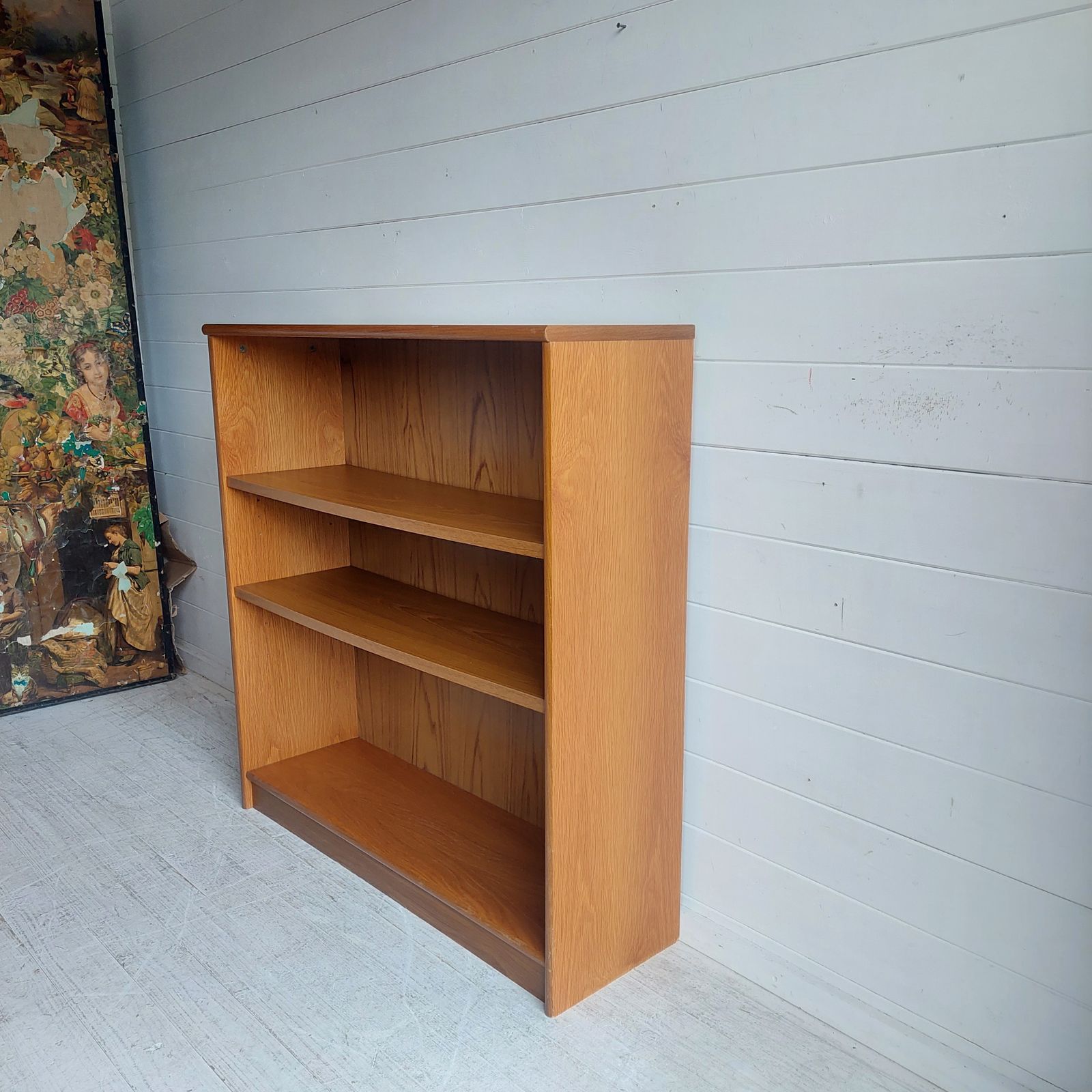 Mid Century Teak Bookcase Danish Gplan Style  70s Open Adjustable Shelving Unit photo 198.0