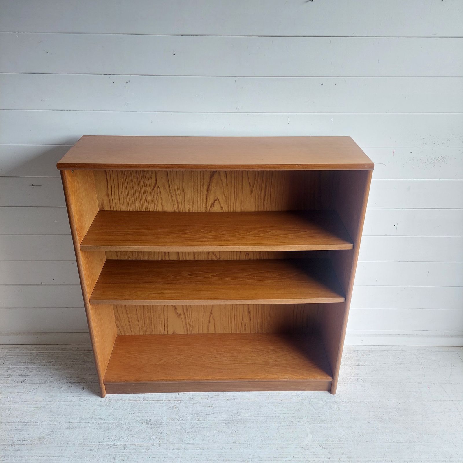 Mid Century Teak Bookcase Danish Gplan Style  70s Open Adjustable Shelving Unit photo buy