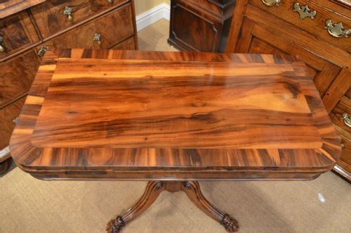 19th Century Regency Goncalo Alves Card Games Table In The Manner Of Gillows. photo buy