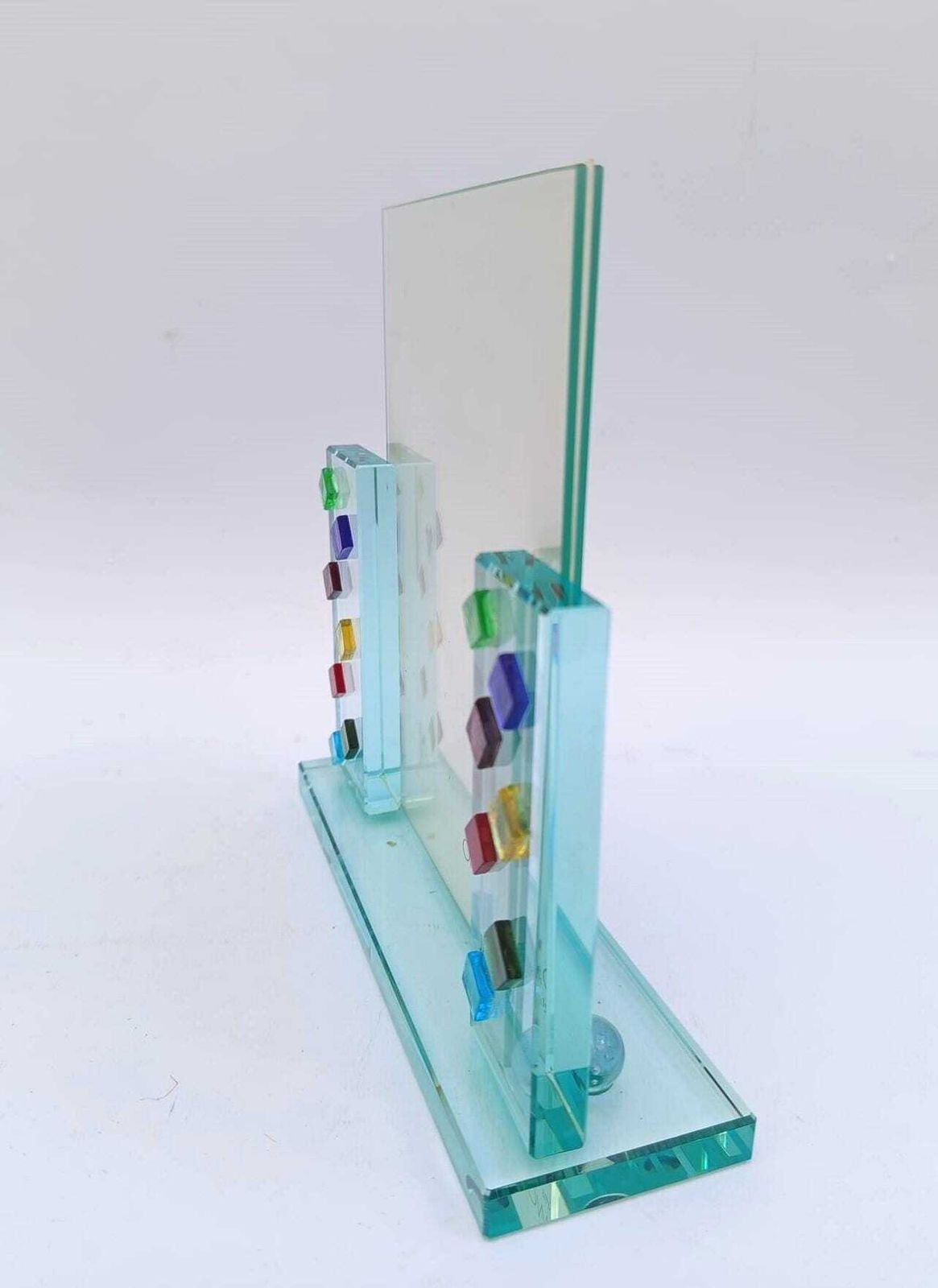 Ovodomo Thick Crystal Glass Photo Frame, Made In Italy Design photo furniture