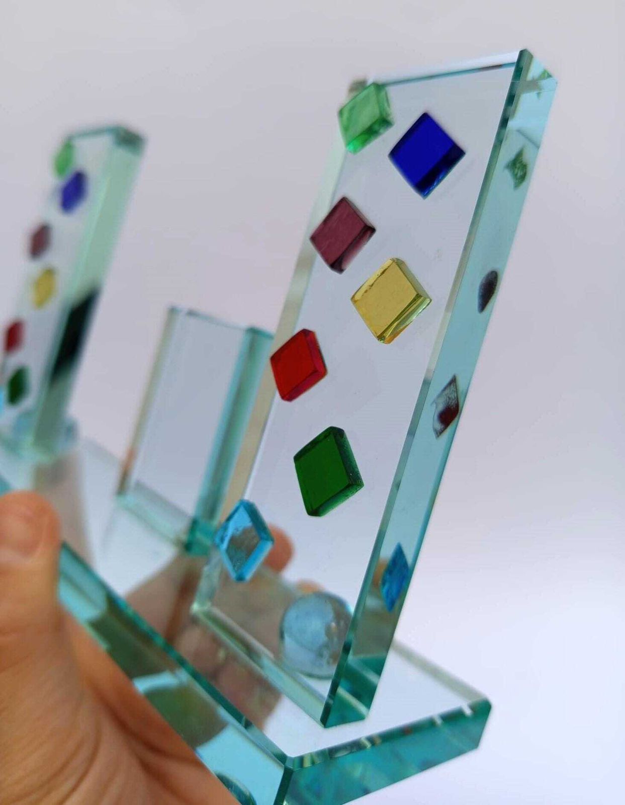Ovodomo Thick Crystal Glass Photo Frame, Made In Italy Design photo vinterior
