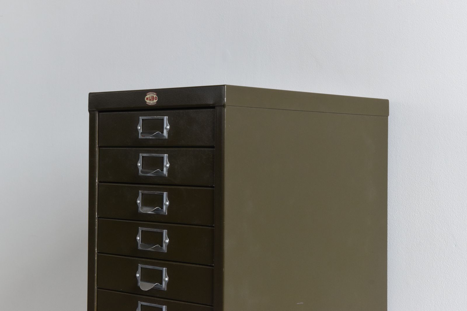 Industrial Green 15 Drawer Metal Filing Cabinet By Nubo photo furniture