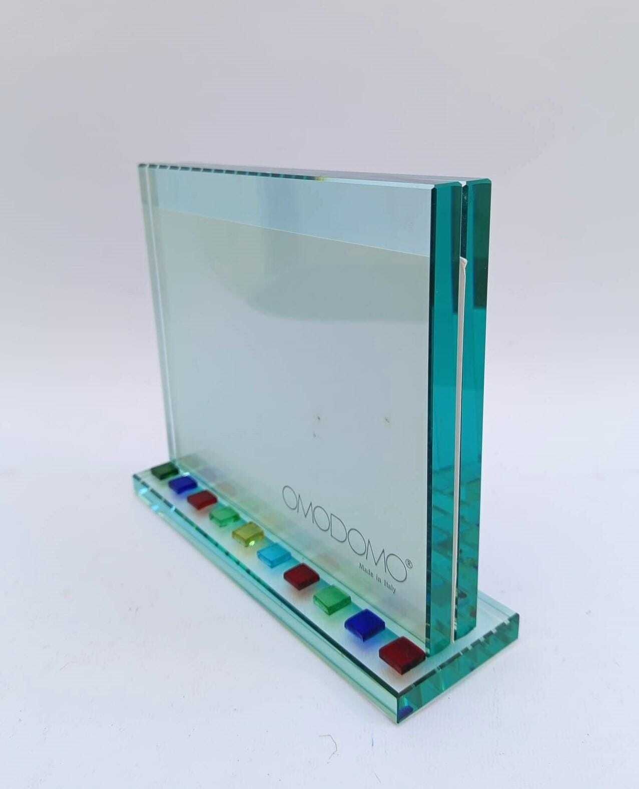 Ovodomo Thick Crystal Glass Photo Frame, Made In Italy, 18x15 Cm photo for sale