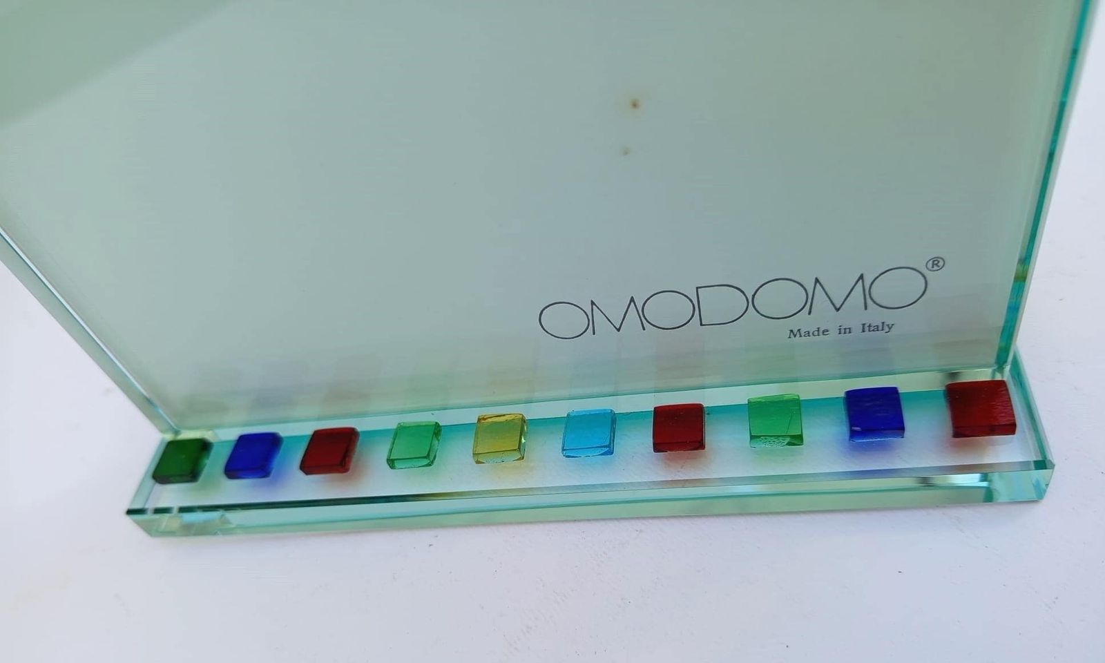 Ovodomo Thick Crystal Glass Photo Frame, Made In Italy, 18x15 Cm photo vinterior