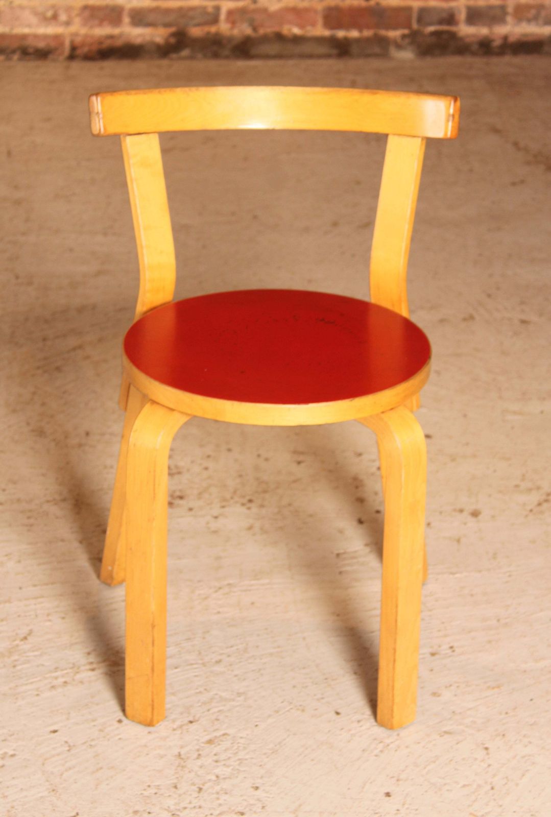 Mid Century Alvar Aalto Children's Table And Chair Model 68 By Artek, Finland, Circa 1960s. photo vintage