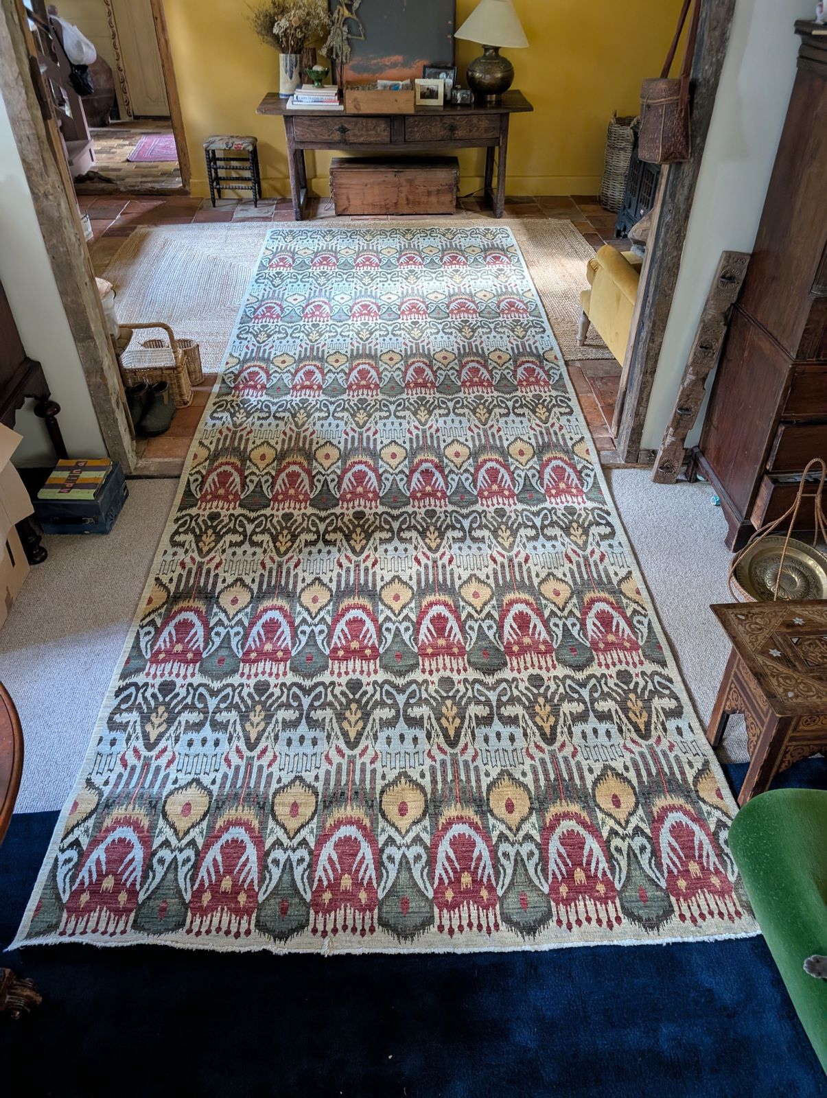 Luke Irwin Ikat 7 Hand Knotted Custom Rug (5.35x1.83m) £16.8k Rrp