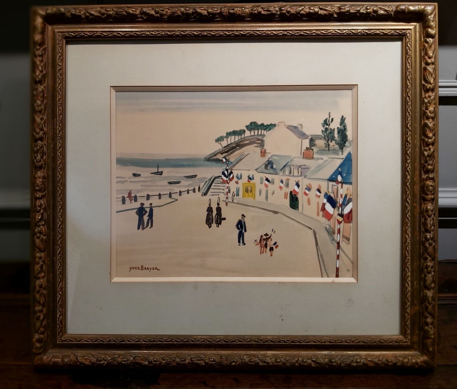 Water Colour By Yves Brayer (French, 1907 1990) photo furniture
