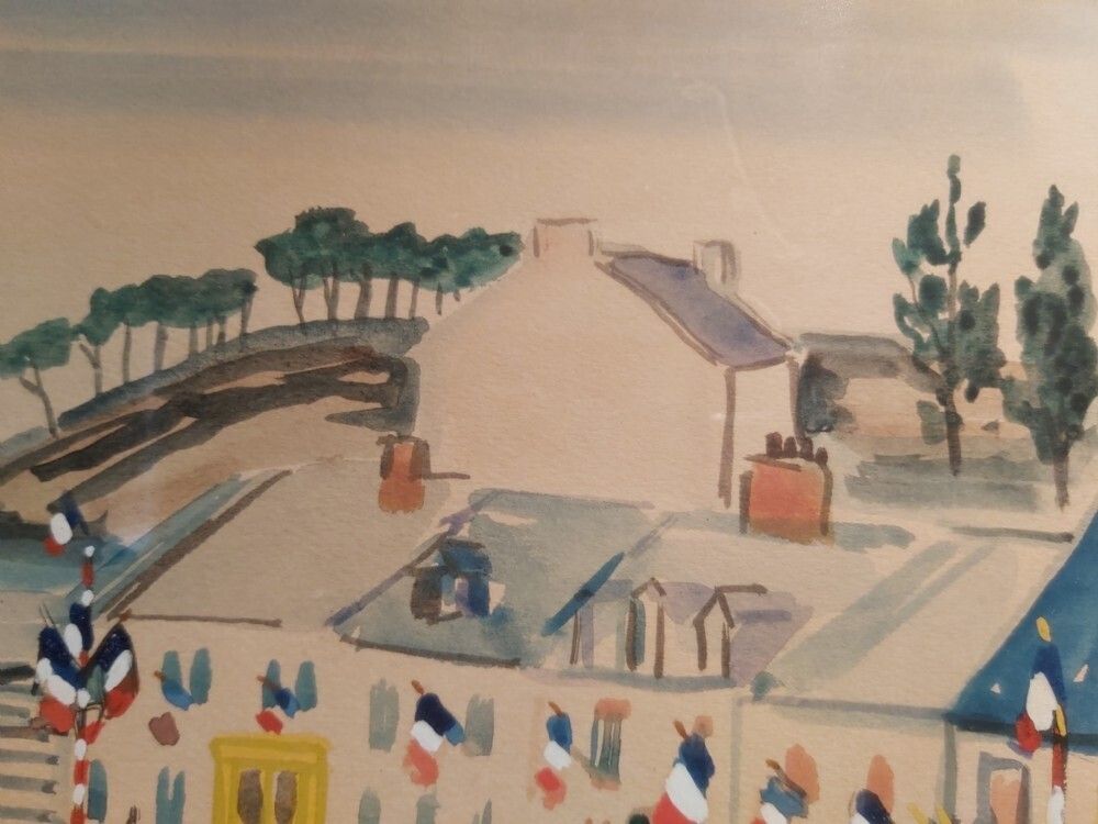 Water Colour By Yves Brayer (French, 1907 1990) photo Art