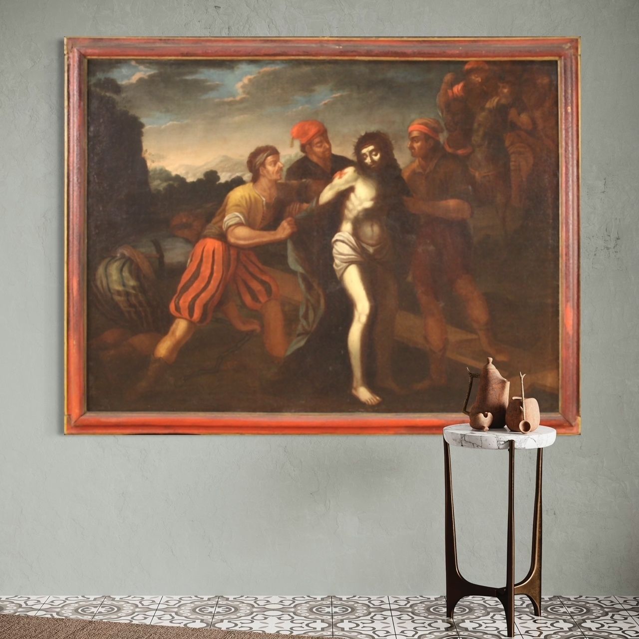 Italian Painting Passion Of Christ From The 17th Century photo Art