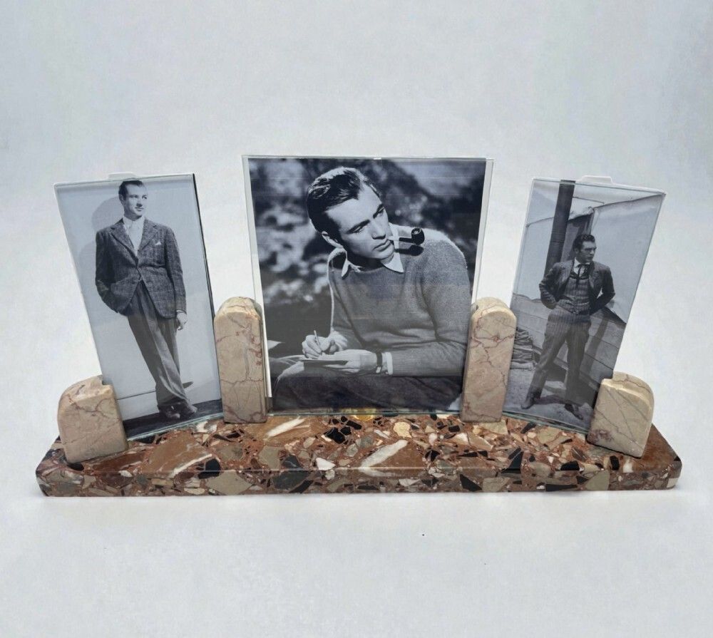 Art Deco Triptych Photo Frame, 1930s photo furniture