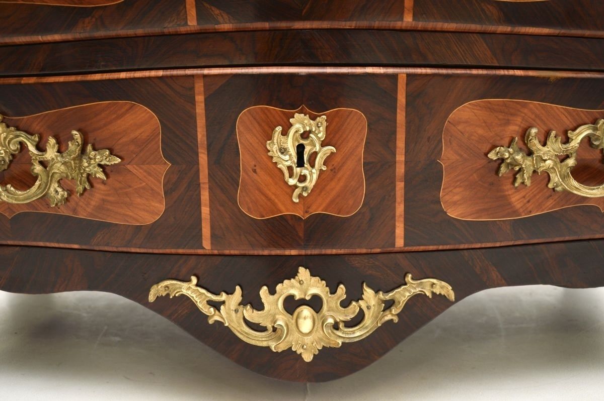 photo buy Antique French Louis XV Marble Top Commode By Jacques Bircklé