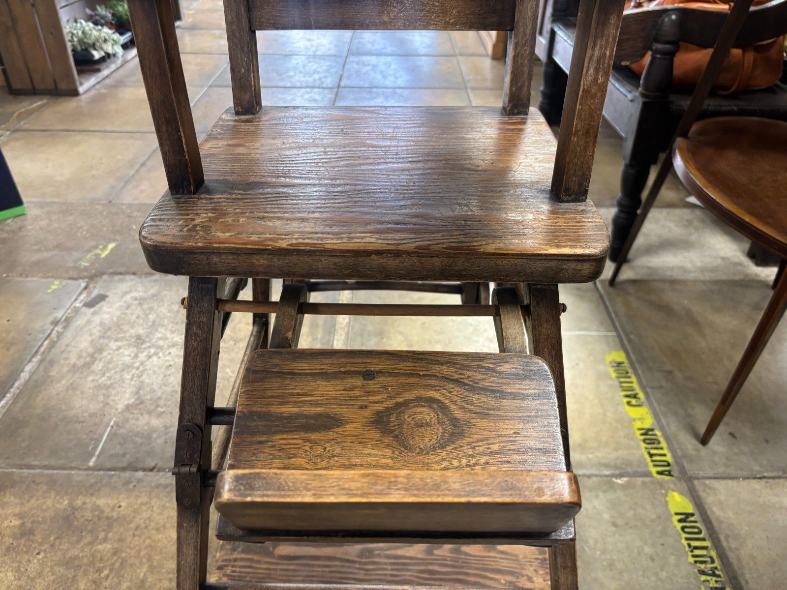Vintage Wooden Child's Metamorphic High Chair photo 50.0