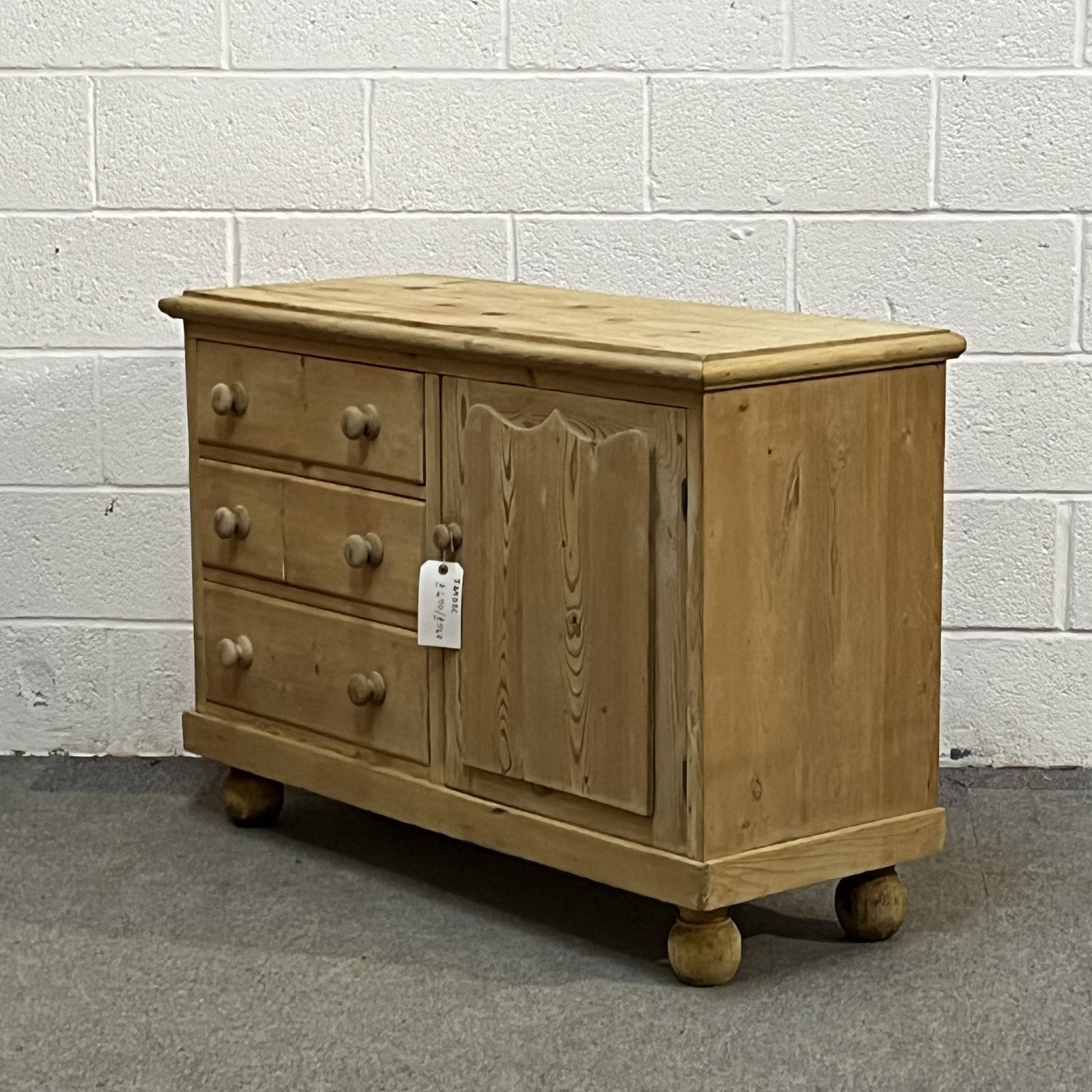 Small Edwardian Pine Chiffonier With 3 Drawers photo for sale