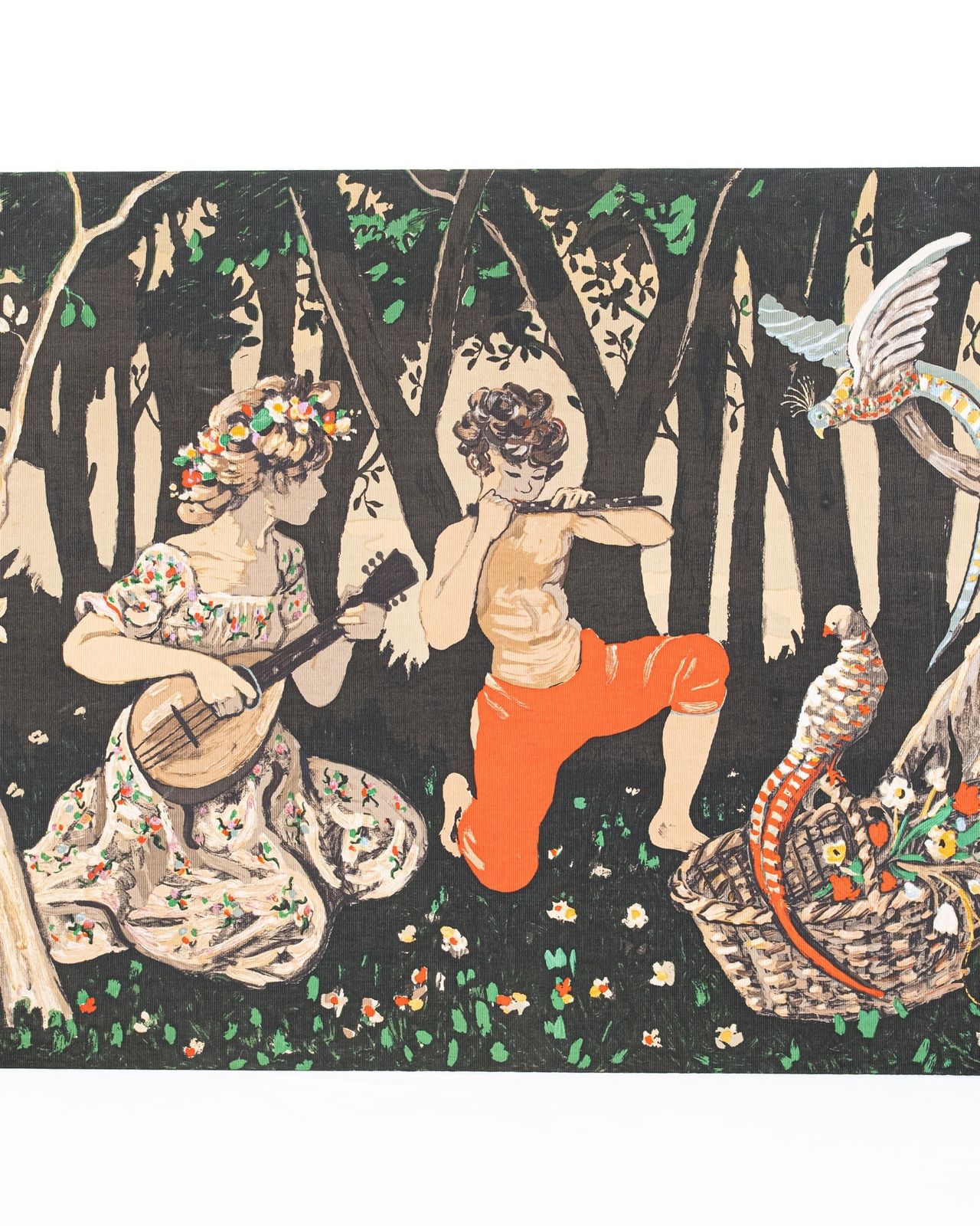 Spring Allegory Tapestry Printed On Canvas, After Marcel Dyf, France photo for sale