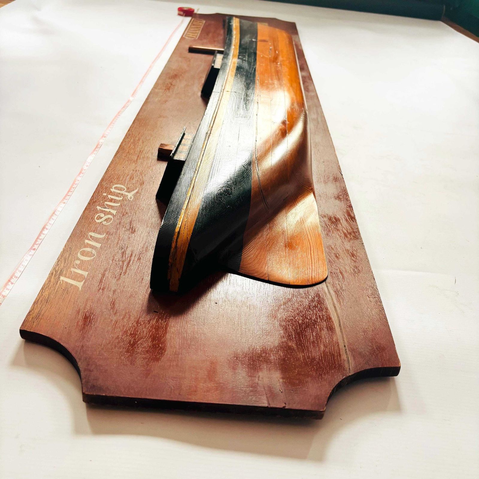 Rare Museum Piece Victorian Ship Half Hull Model: T. Armstrong & Co, 1855 "Hannah"   1.56 M Long photo 1250.0