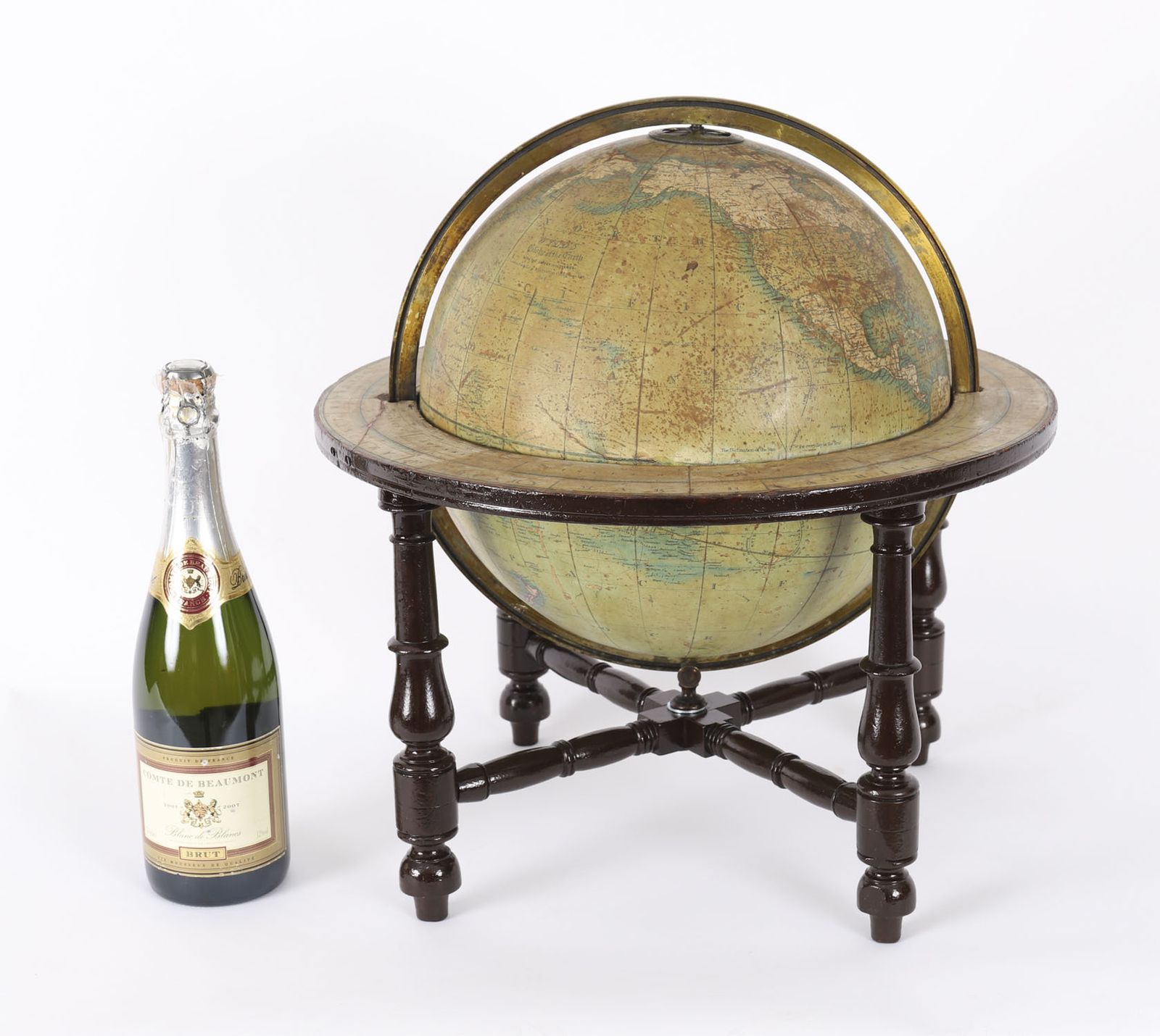 4250.0 Victorian Terrestrial Library Table Globe By Wyld's Dated 1849  19th C photo