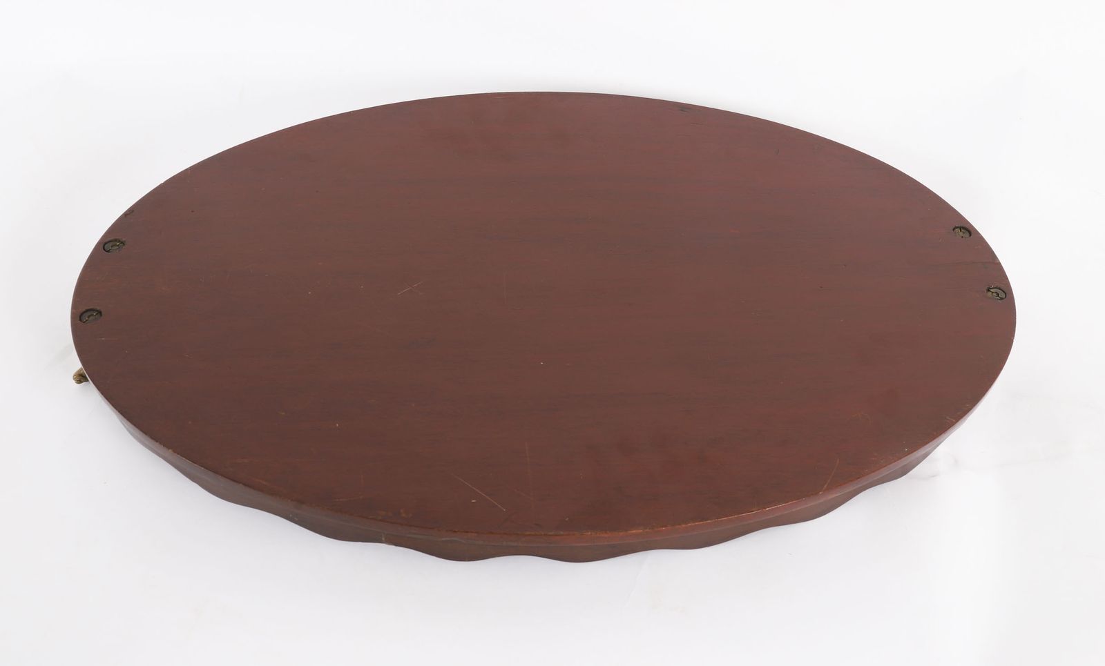 photo vinterior English Oval Edwardian Marquetry Butler's Tray C1900