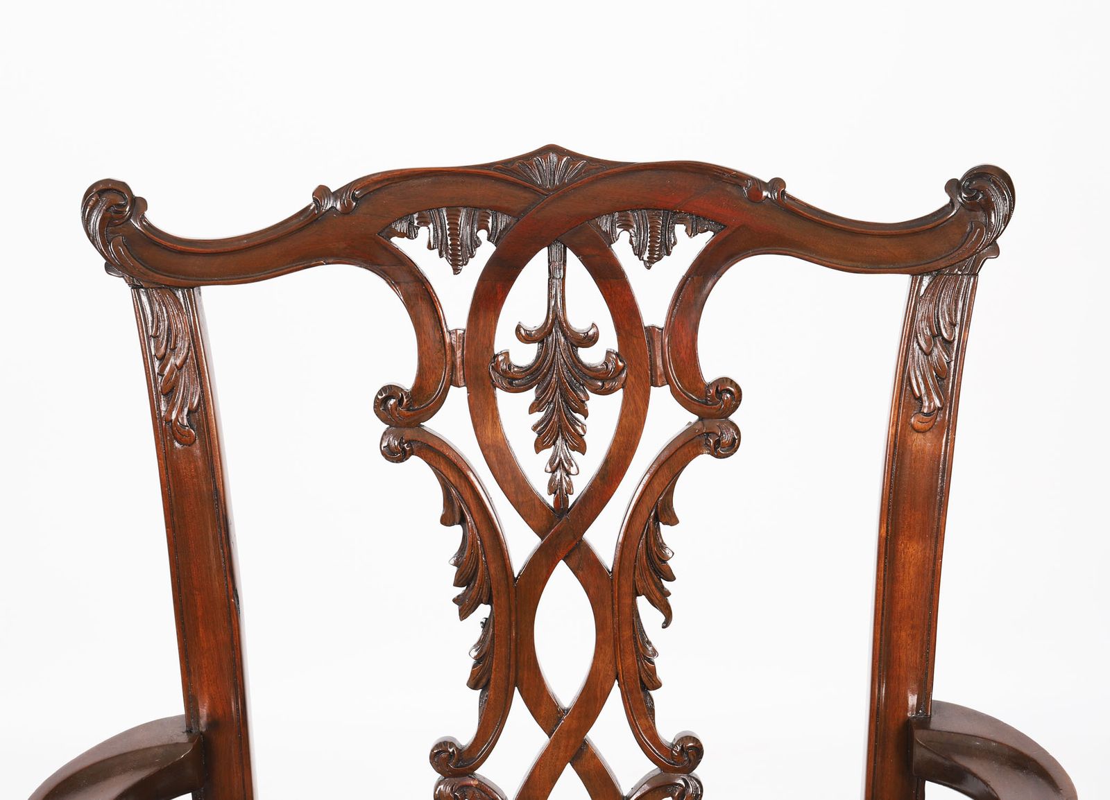 Antique Set Of 12 Mahogany Chippendale Dining Chairs Circa 1900 photo vintage