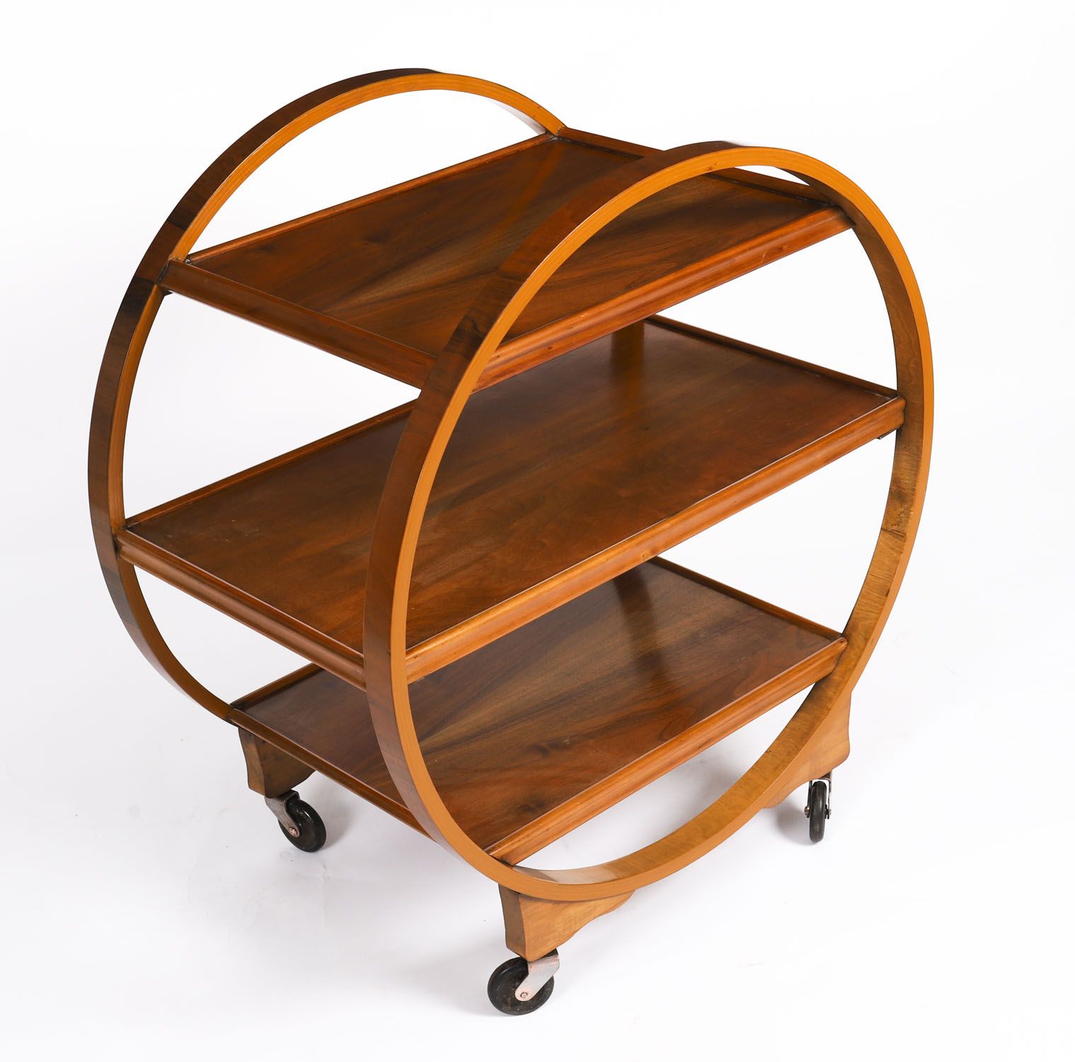 Art Deco  Figured Walnut Serving Trolley C.1920 20th C