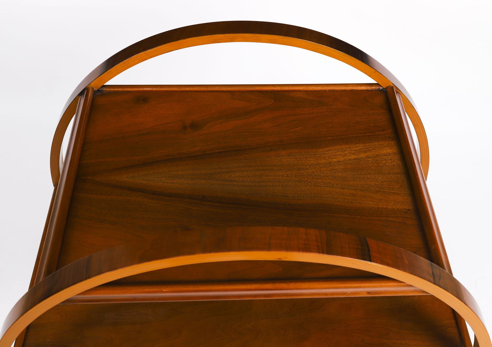 Art Deco  Figured Walnut Serving Trolley C.1920 20th C photo 975.0