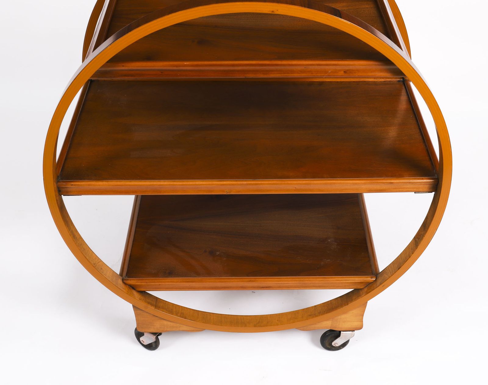 Art Deco  Figured Walnut Serving Trolley C.1920 20th C photo vinterior