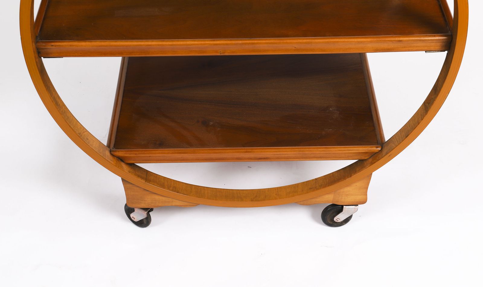 photo furniture Art Deco  Figured Walnut Serving Trolley C.1920 20th C