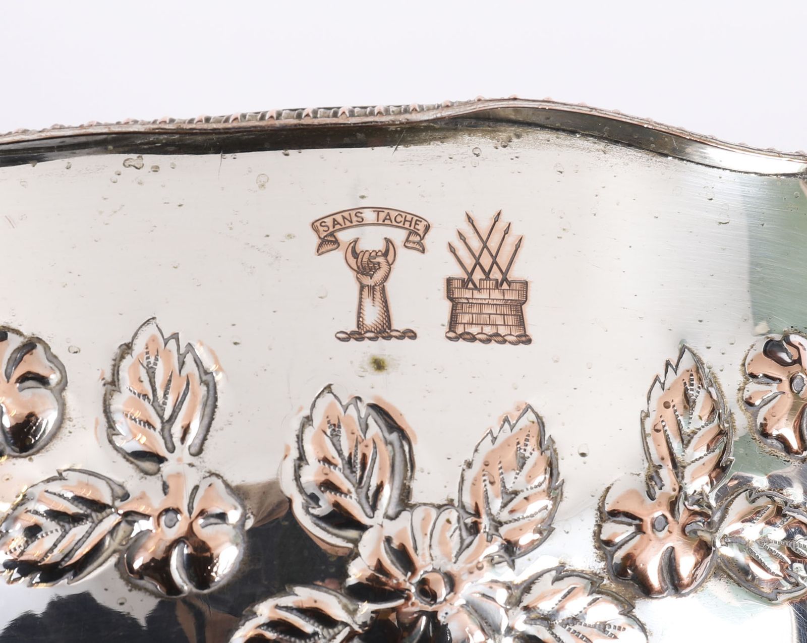 Antique Scottish Napier Clan Silver Plated On Copper Wine Cooler 19th C photo Furniture
