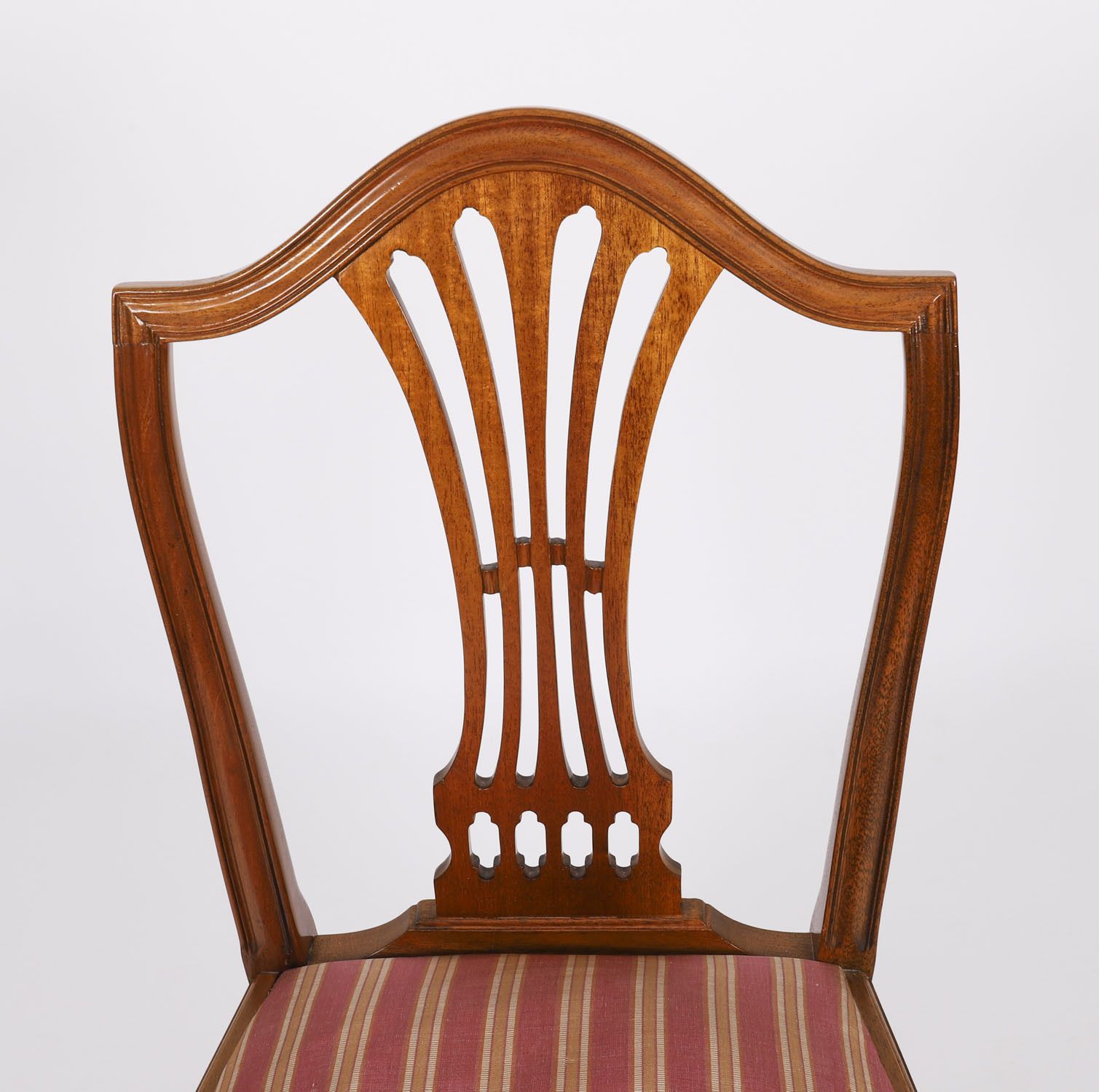 Vintage Set Of Six Shield Back Mahogany Dining Chairs By William Tillman 20th C photo 1100.0