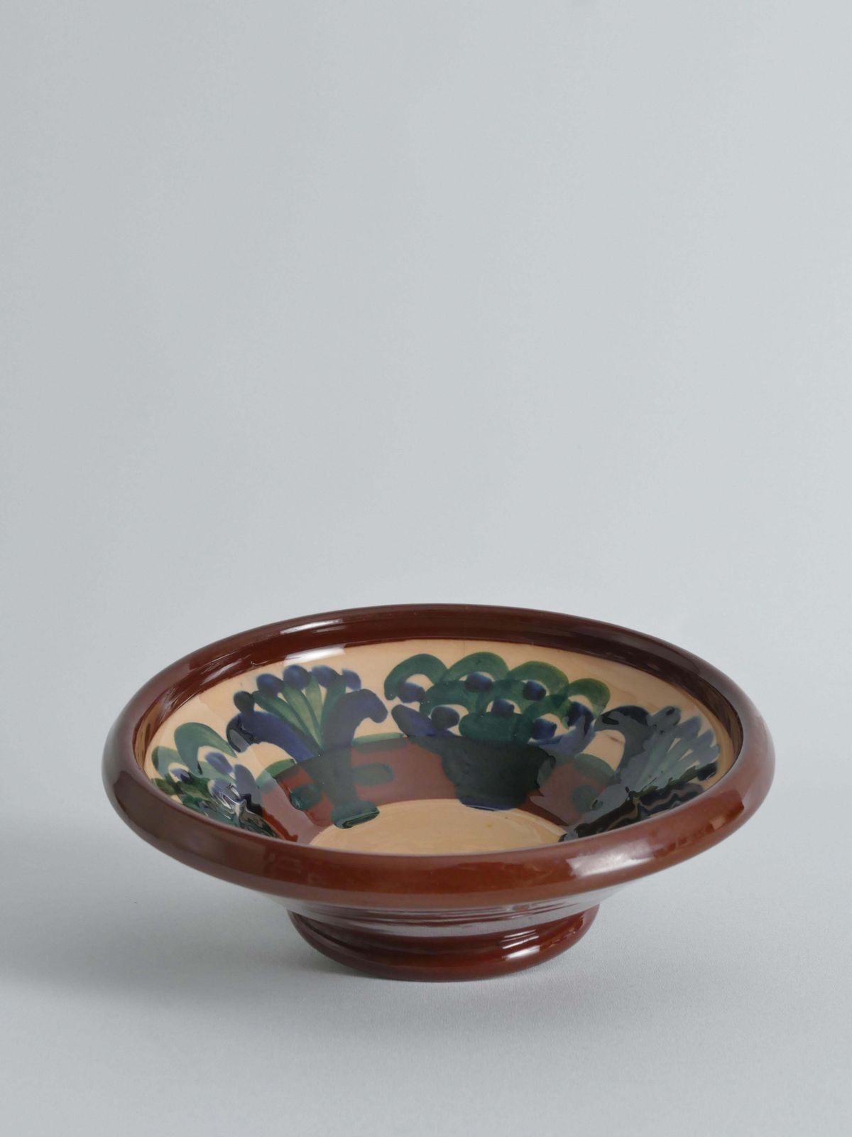 Art Noveau Floral Motif Bowl By Agda österberg, St. Erik Lervarufabriker, 1910s photo 204.0