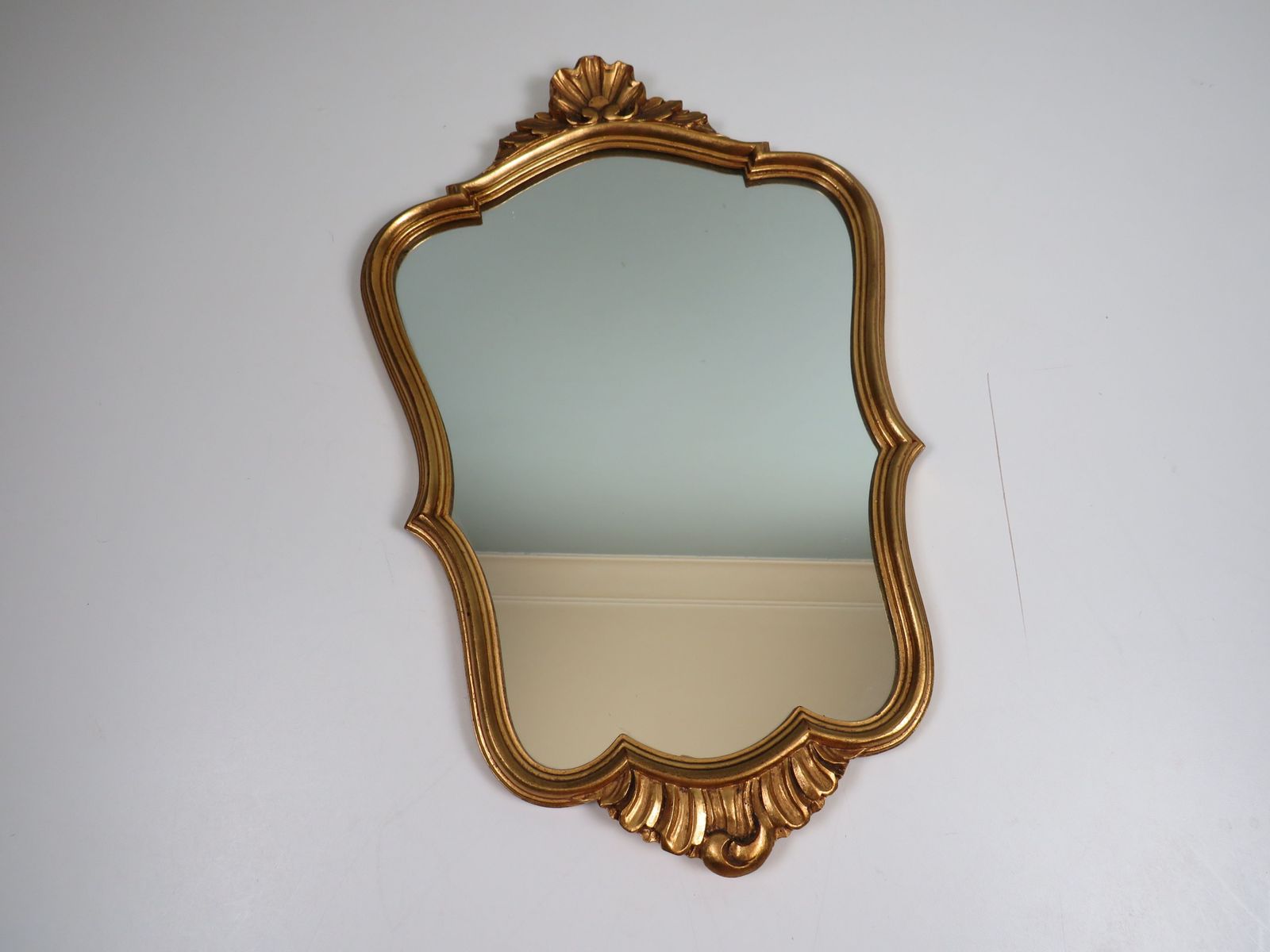 Mid Century Hollywood Regency Gilt Wall Mirror, Belgium, 1960s photo Home Decor