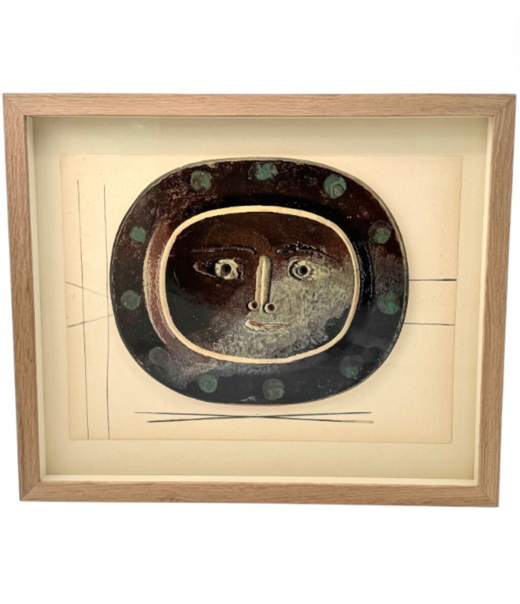 A 1948 Framed Lithographic Plate From The Limited Edition “Ceramiques De Picasso”