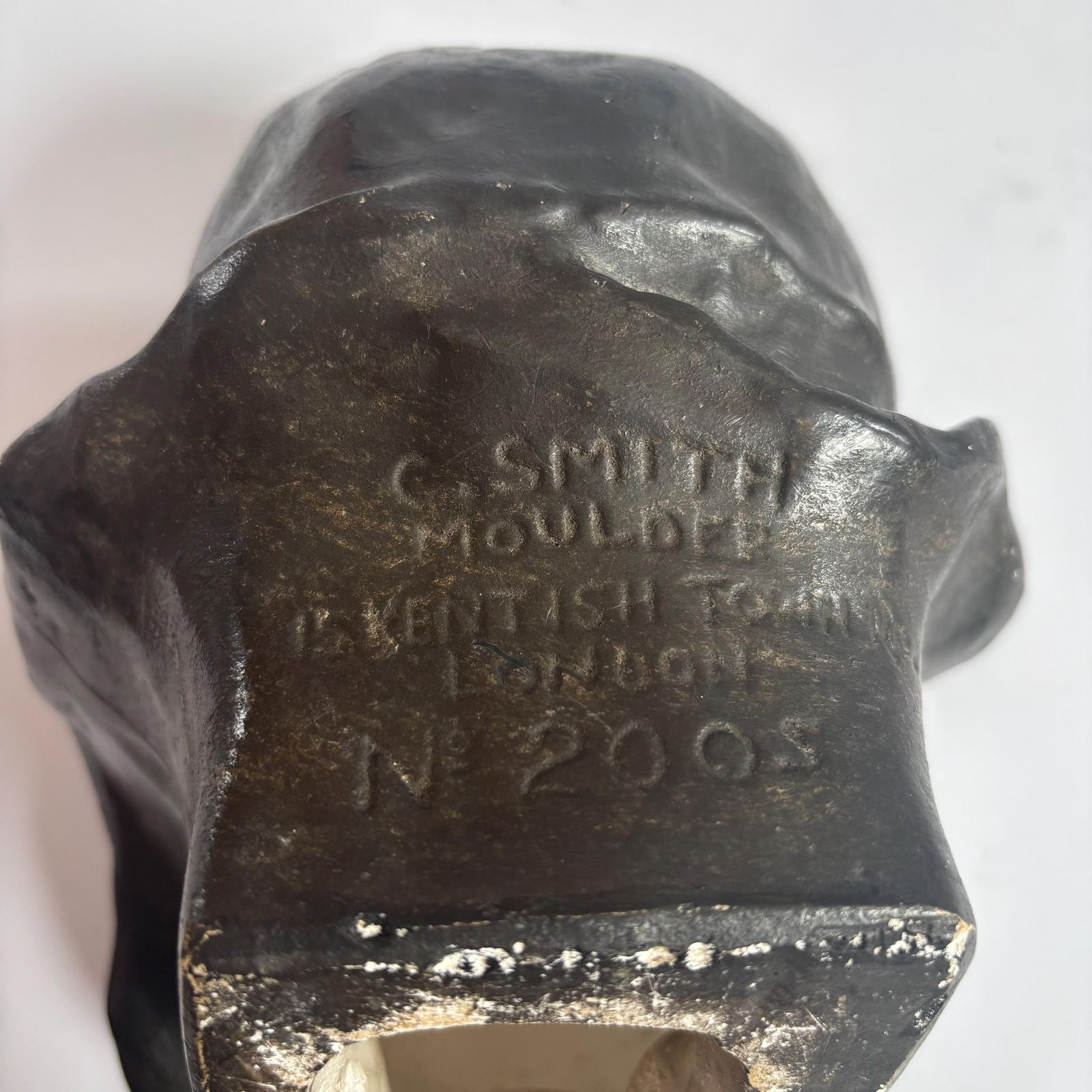Rare Antique Plaster Sculpture: "Baby With A Collar" By Jean Carriès, C. Smith Foundry photo buy