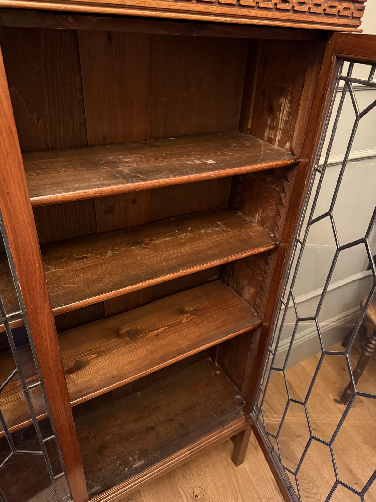 Elegant Edwardian Mahogany China Display Cabinet photo for sale