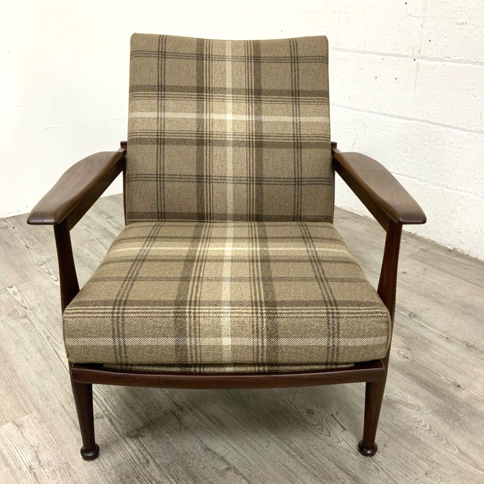 Vintage Guy Rogers Manhatten Reclining Teak Lounge Armchair C. 1960 photo vintage