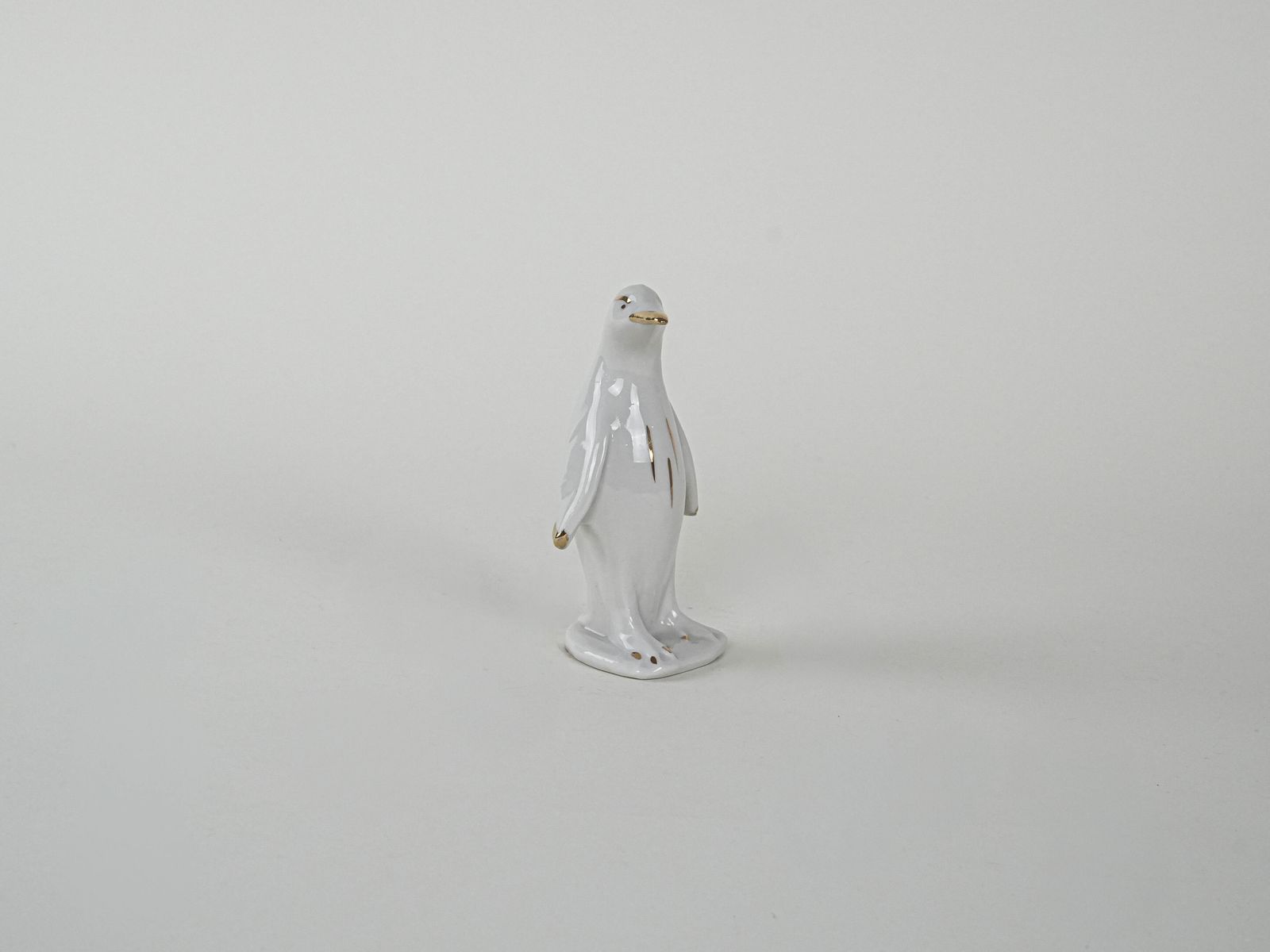 Porcelain Penguin Figurine, Italian Design, 1970s, Made In Italy photo for sale