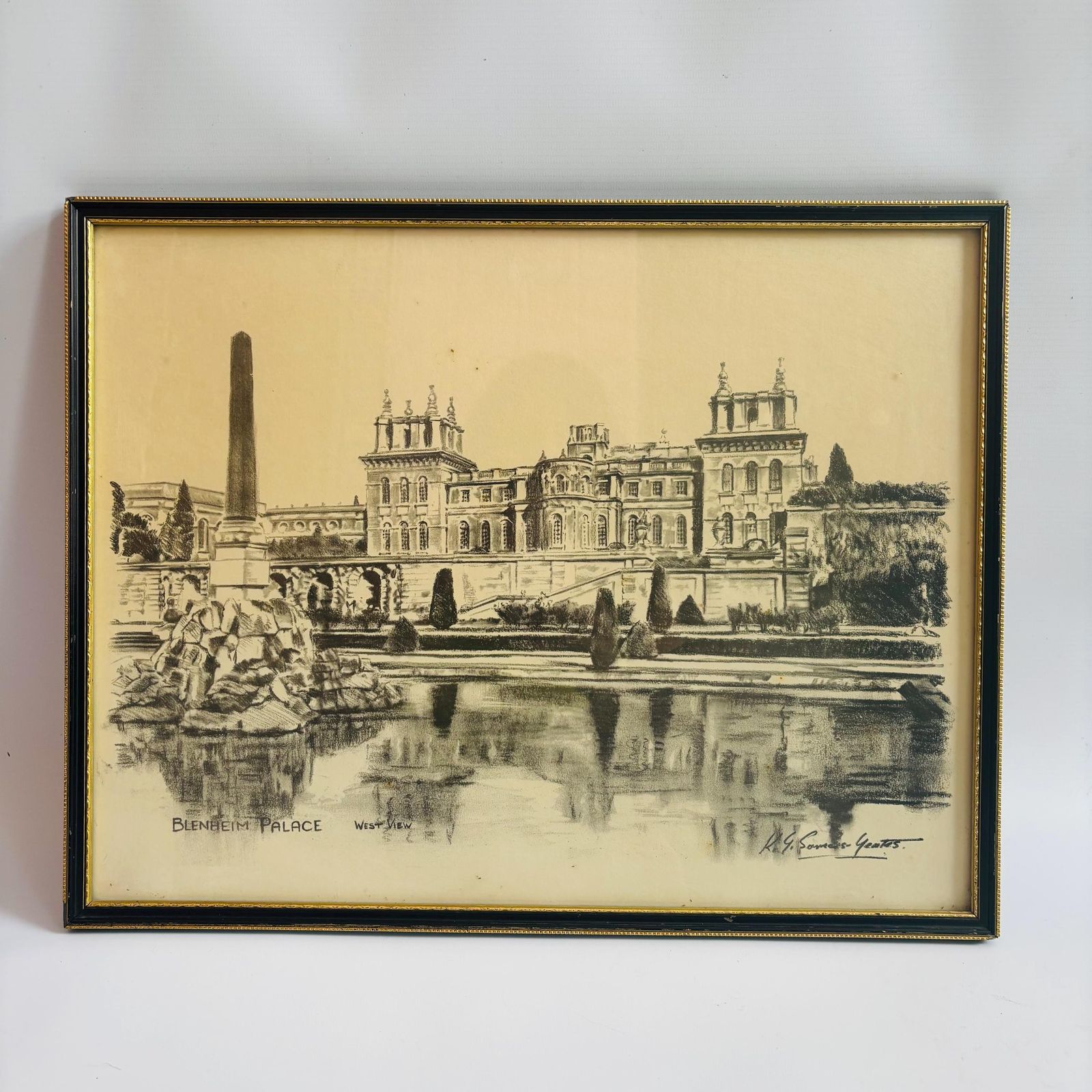 Art Deco Blenheim Palace Giclée Print By Kenneth Somers Yeates photo vintage
