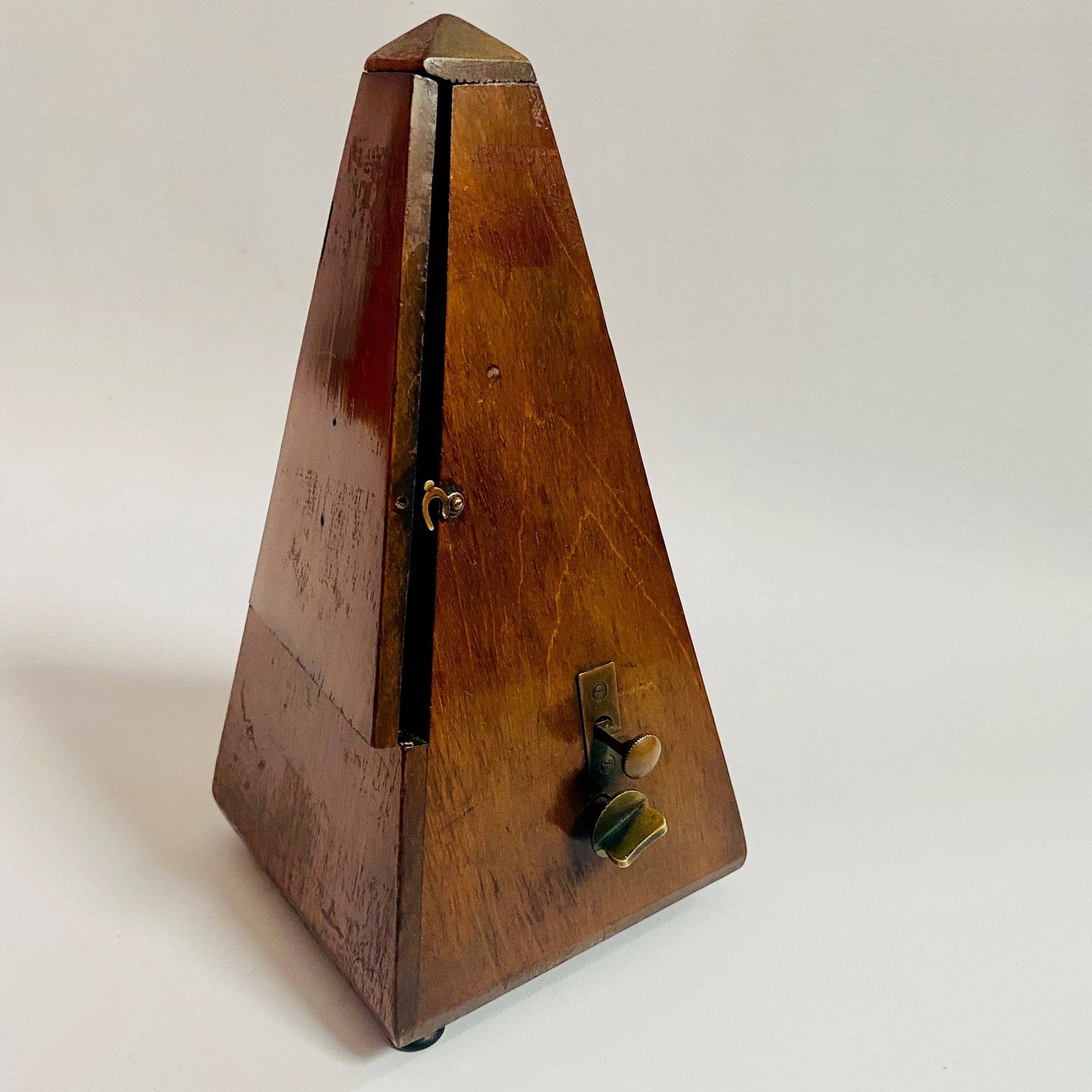 Antique Maelzel Metronome: French Mahogany With Bell (Damaged) Missing Brass Plaque And Base Cover photo for sale
