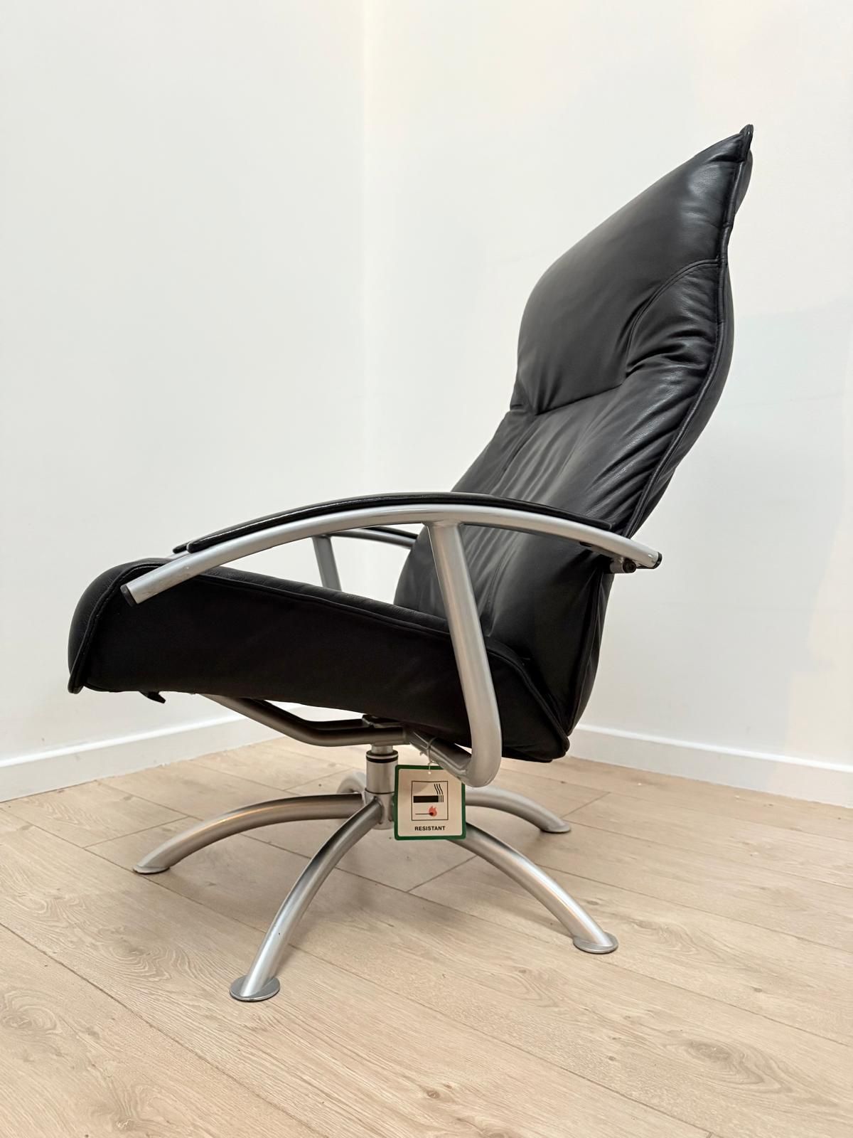 Vintage Danish Kebe Leather Swivel Recliner Set Very Comfy Delivery Available 0043. photo 716.0