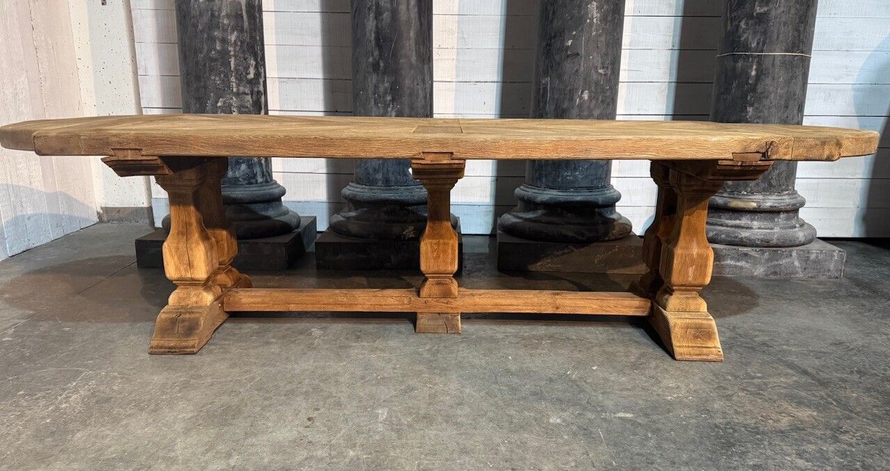 5750.0 Large 3 Meter French Oak Farmhouse Dining Table photo