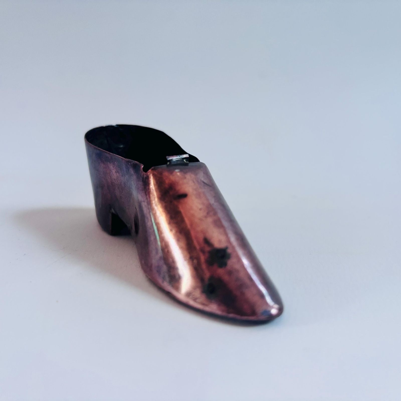 photo furniture Vintage Copper Show Miniature Snuff Box Tin 1900s Pin Tray Ashtray Sewing