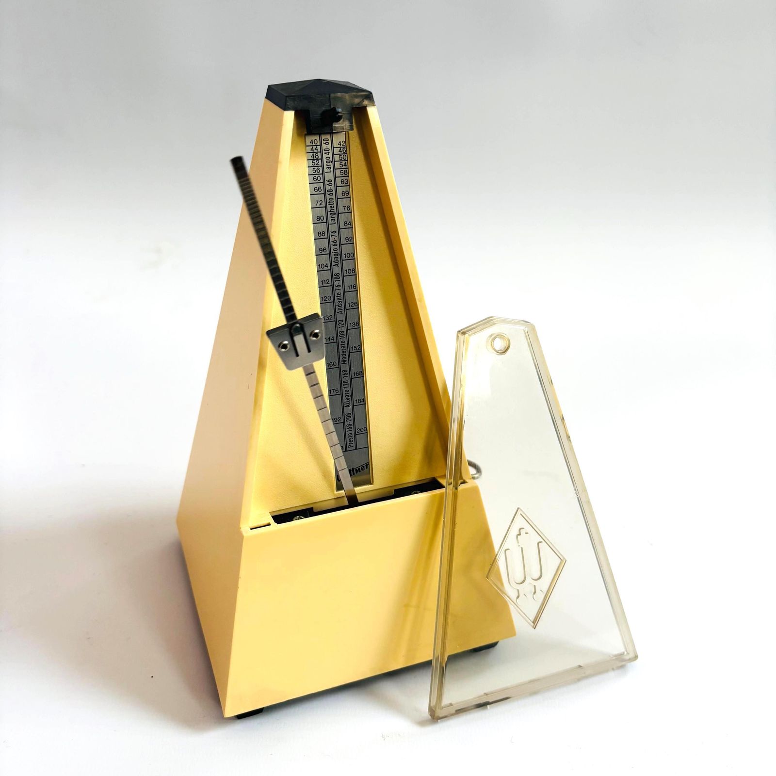 Vintage Wittner Metronome: Cream German Music Aid With Bell. photo furniture