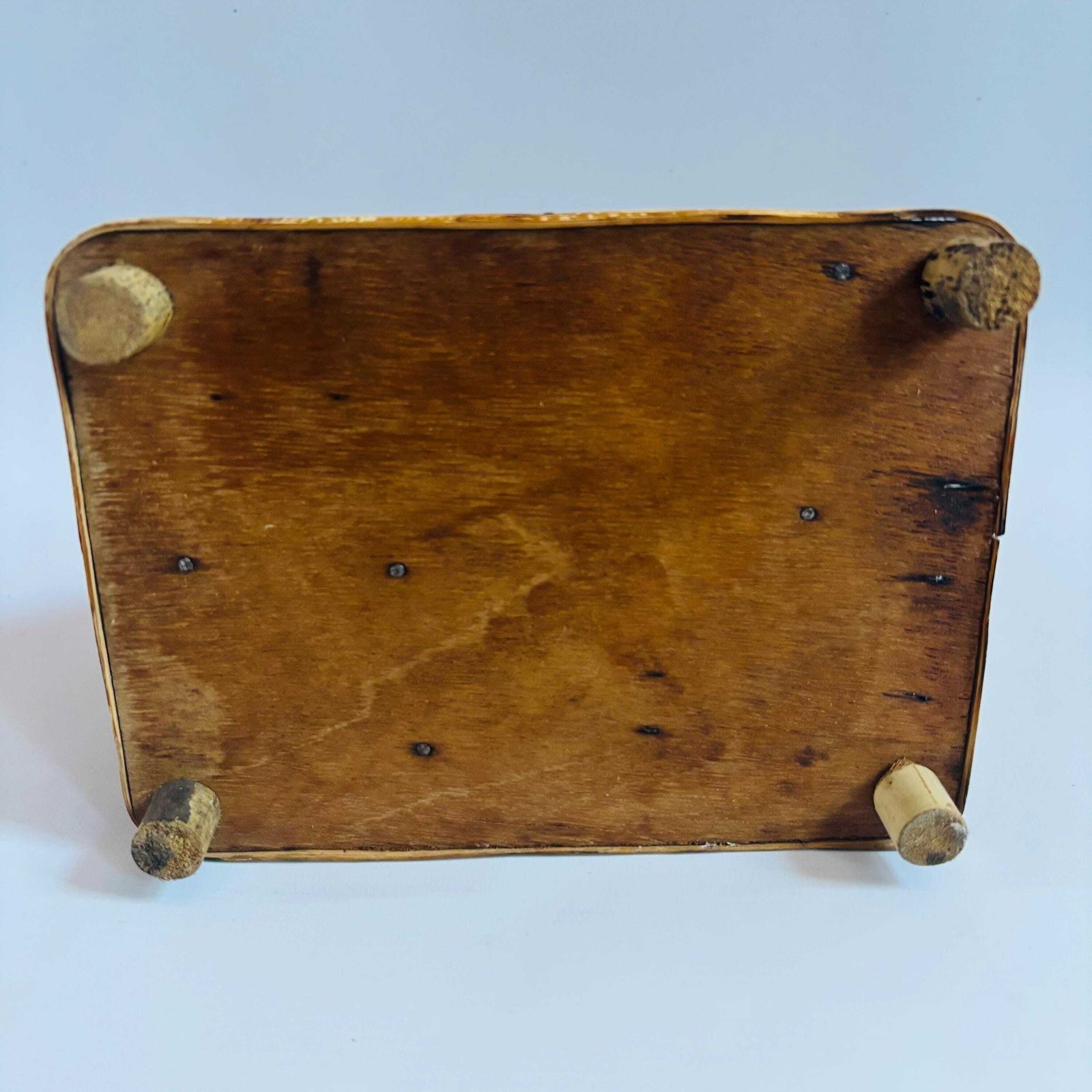 Kitsch Bamboo Ashtray & Cigarette Holder, Handmade Hawaii Souvenir photo for sale