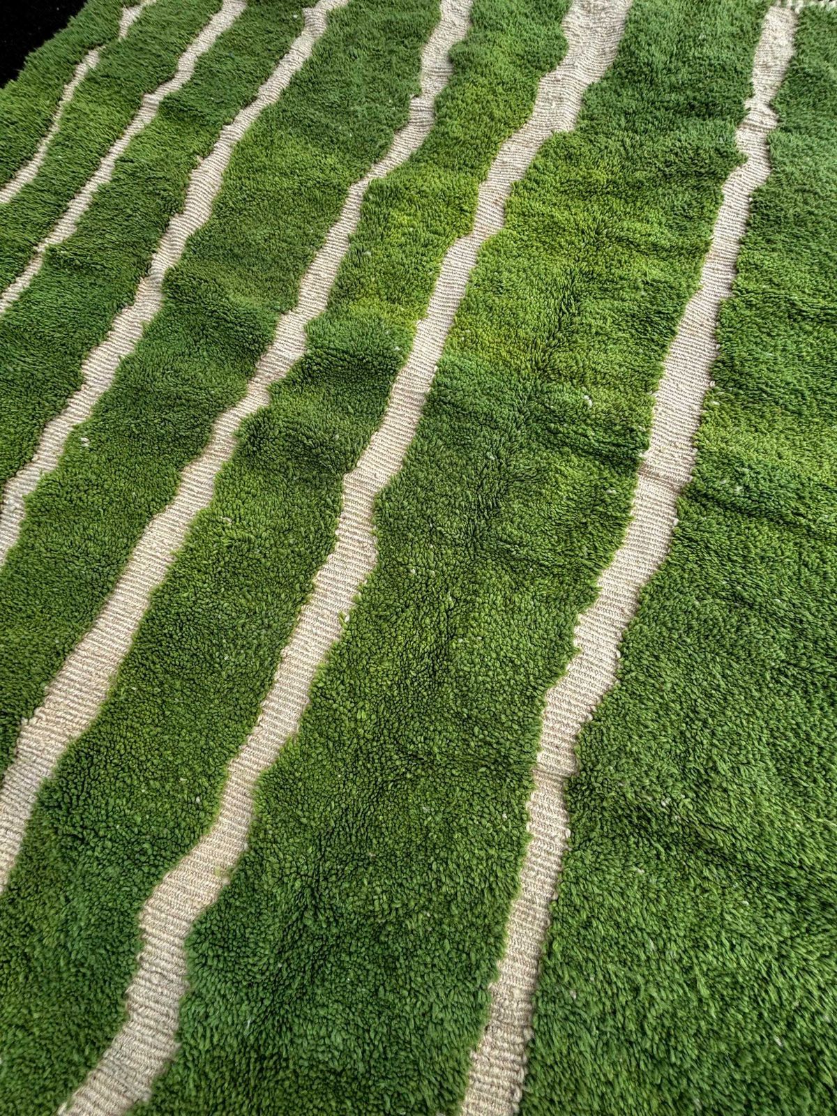 Moroccan Green Rug 200x300 Cm – Handmade Wool Area Rug, Modern Berber Rug, Large Luxury Moroccan Rug photo buy