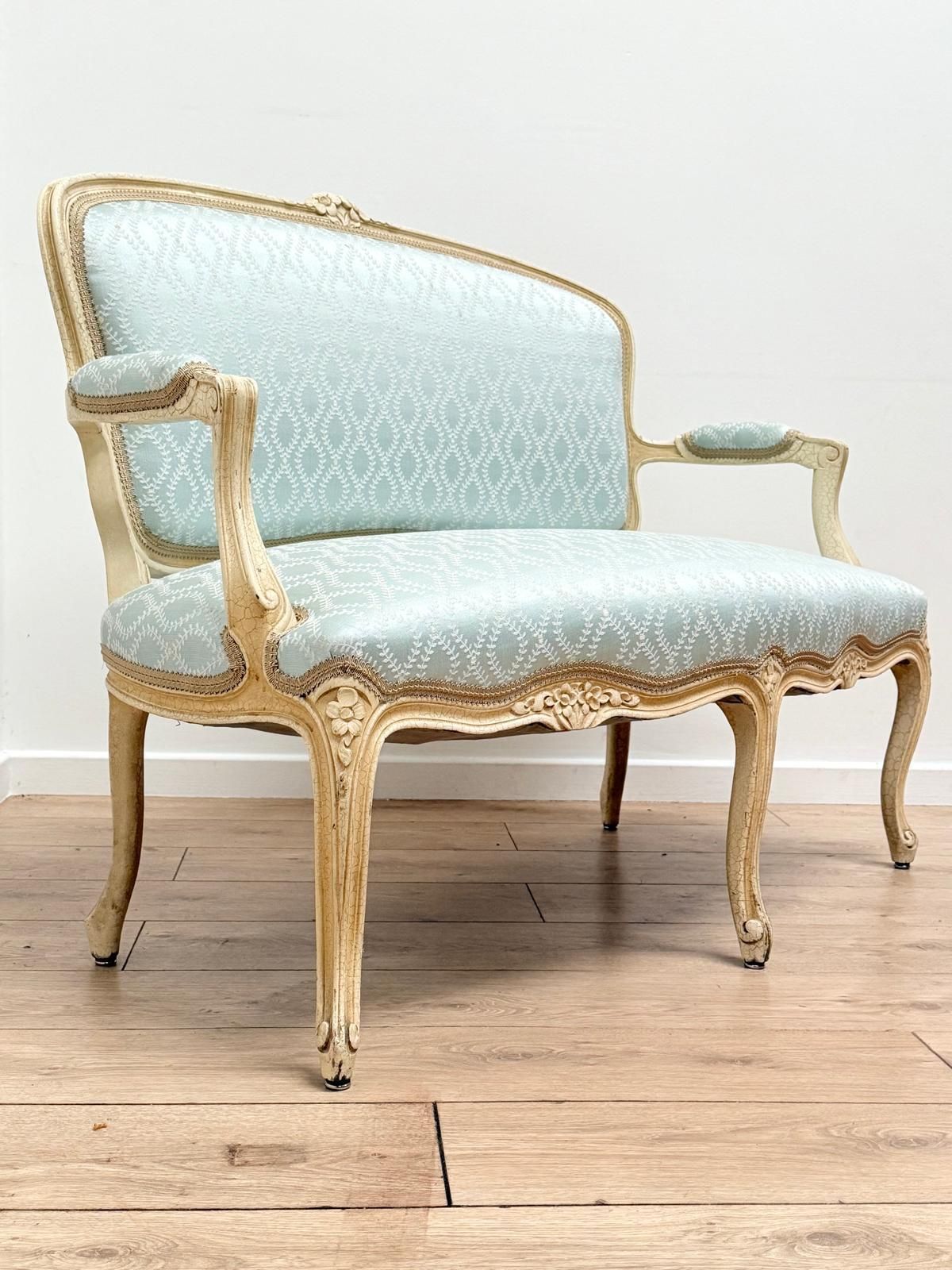 1195.0 Very Elegant French Regency Begere Louis XV Style Sofa 0221. photo