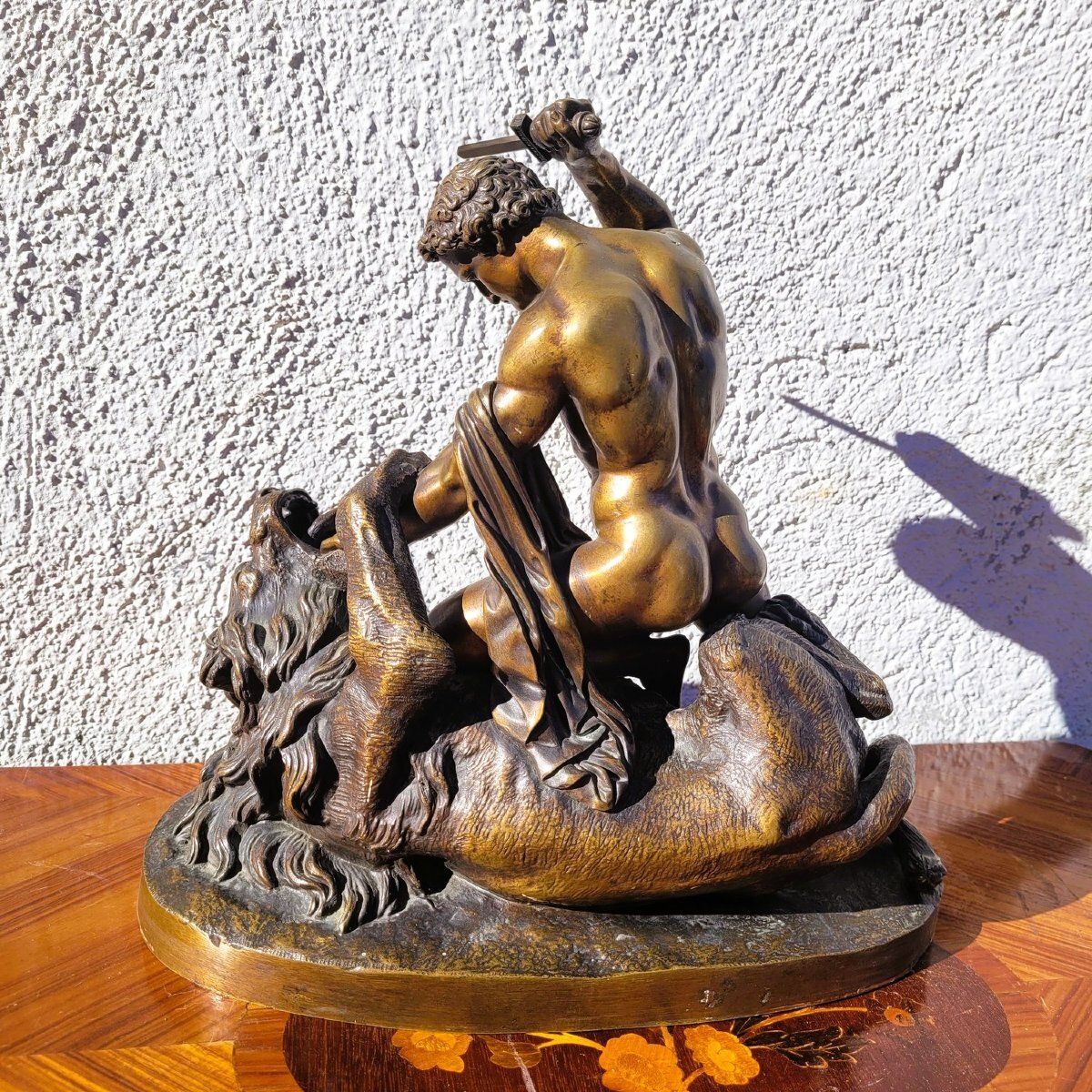 Coinchon, Alexander And The Lion Of Bazaar, Signed Bronze, 19th Century photo buy