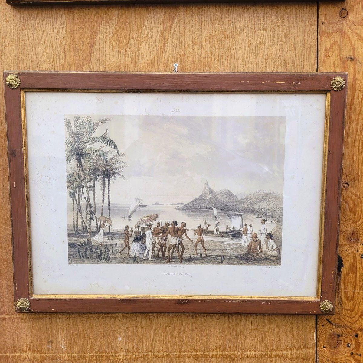 Set Of 7 Framed Engravings, Hunting In Asia, 19th Century photo for sale