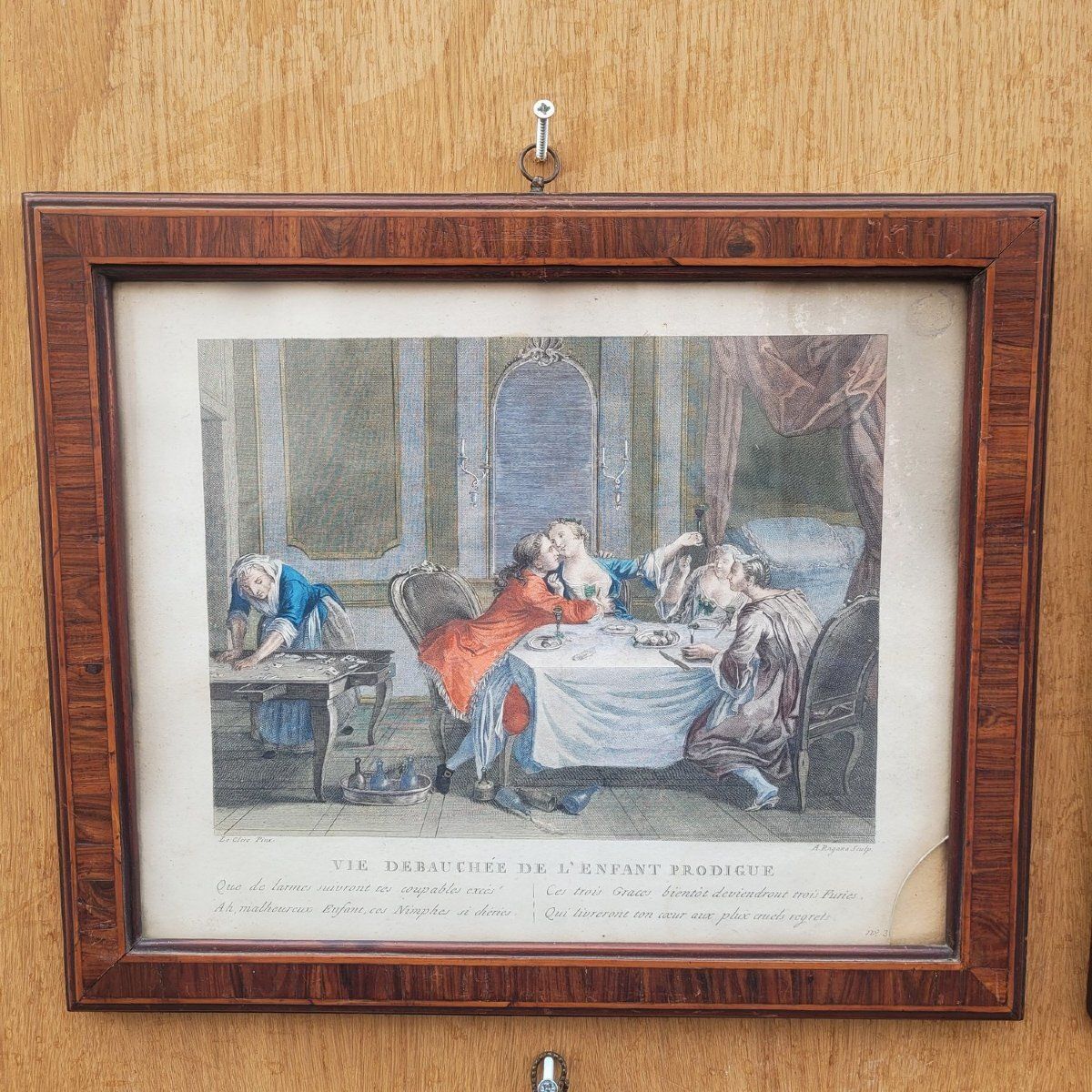 The Prodigal Son, A Series Of 6 Framed Engravings, 19th Century photo furniture