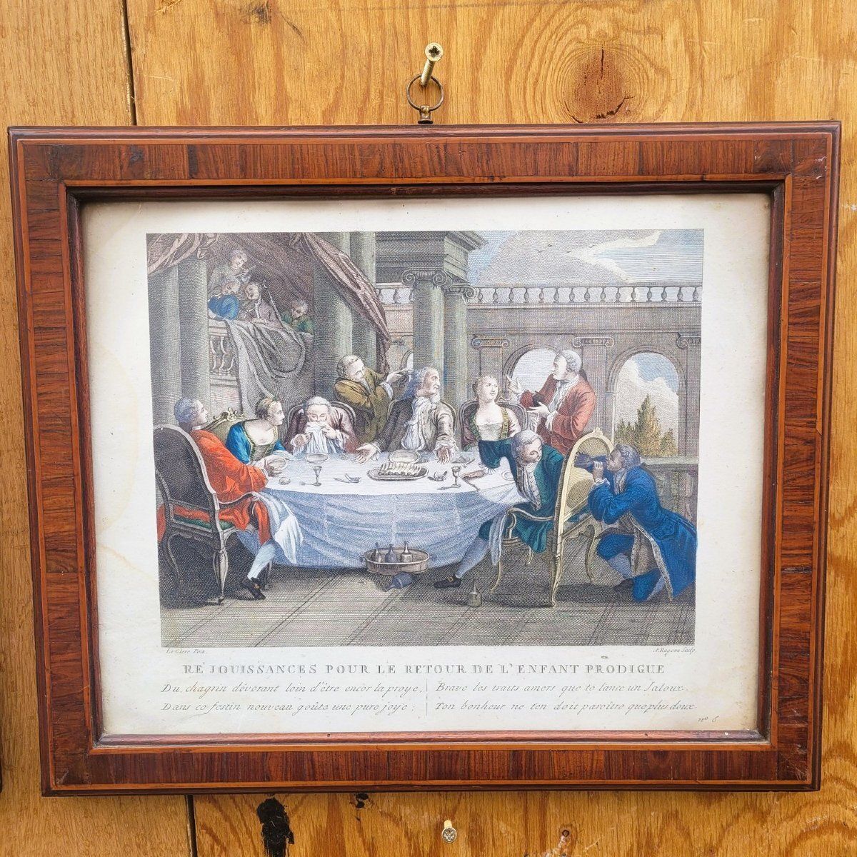 1550.0 The Prodigal Son, A Series Of 6 Framed Engravings, 19th Century photo