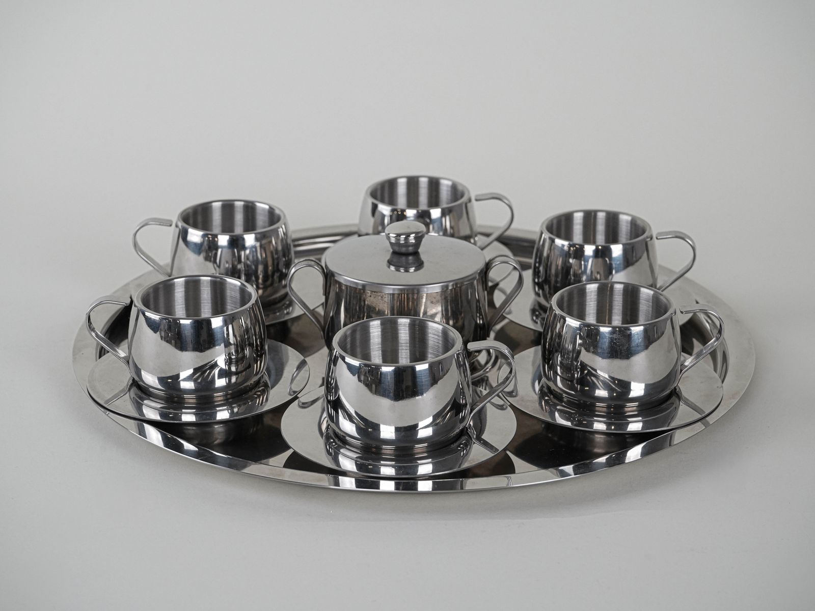 Coffee Set, Italian Design, 1980s, Manufactured In Italy photo vinterior